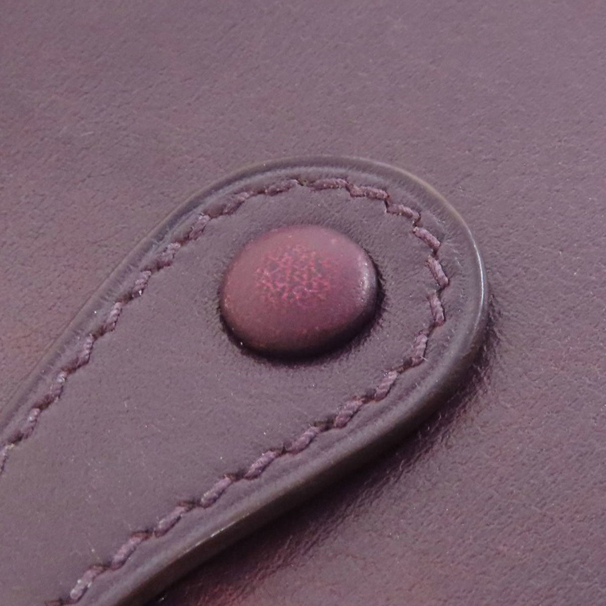 Hermes Evelyne Purple Leather Shoulder Bag (Pre-Owned)