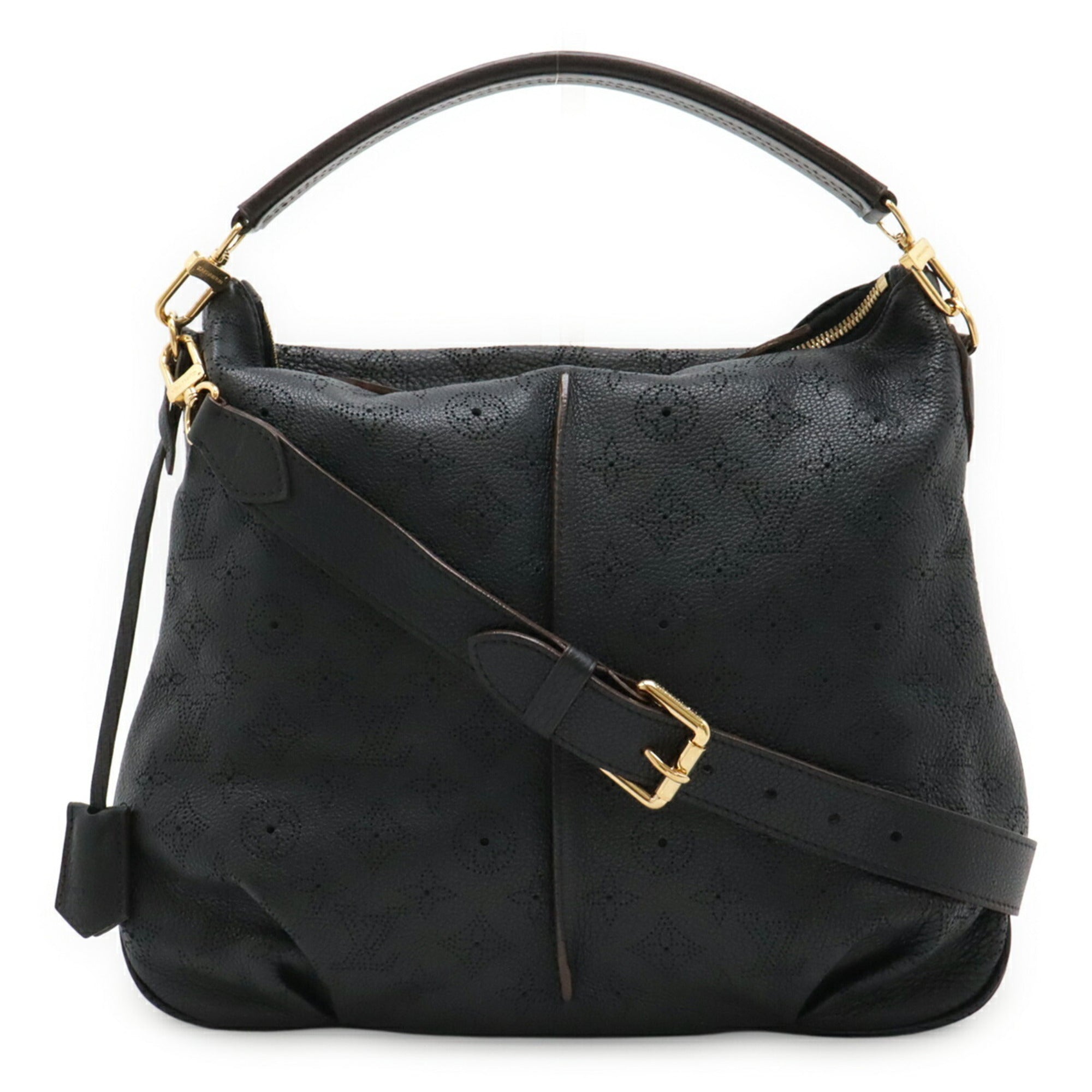Louis Vuitton Noir Mahina Leather Leather Handbag Pouch Shoulder Bag (Pre-Owned)
