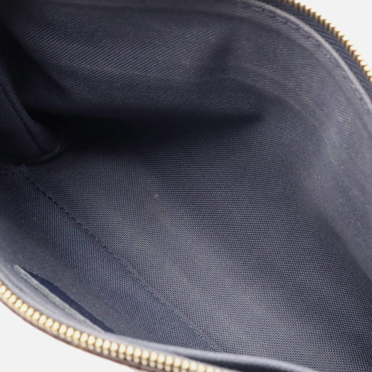 Louis Vuitton Navy Blue Monogram Leather Clutch Bag Shoulder Bag (Pre-Owned)