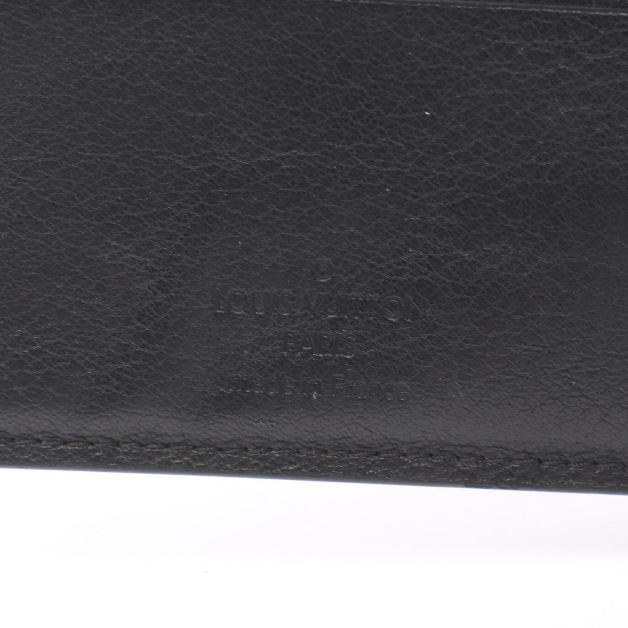Louis Vuitton Black Leather Wallet (Bi-Fold) (Pre-Owned)