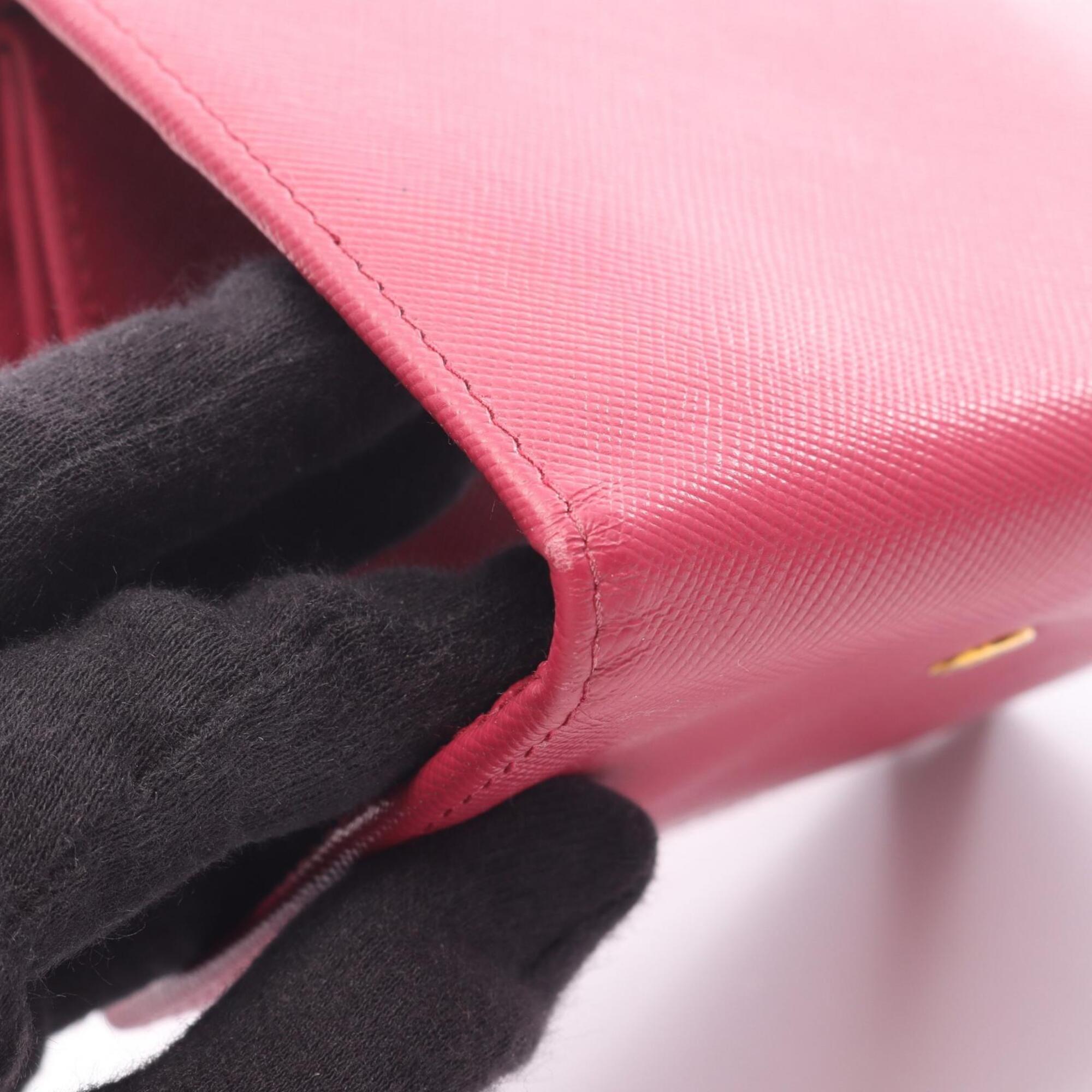 Prada Pink Leather Wallet (Tri-Fold) (Pre-Owned)