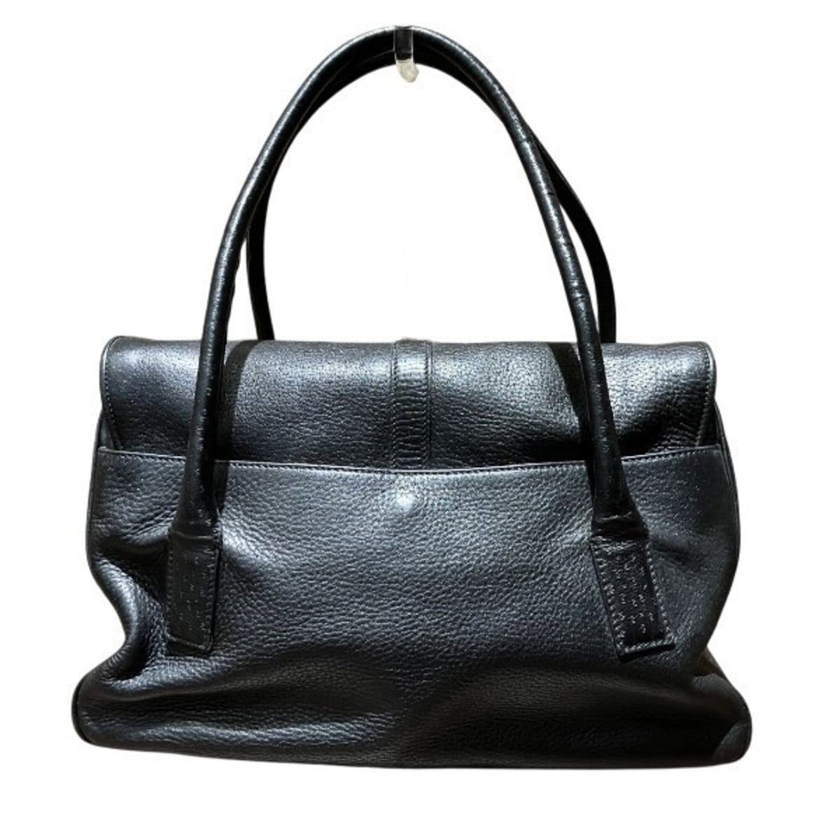 Salvatore Ferragamo Black Leather Handbag Shoulder Bag (Pre-Owned)