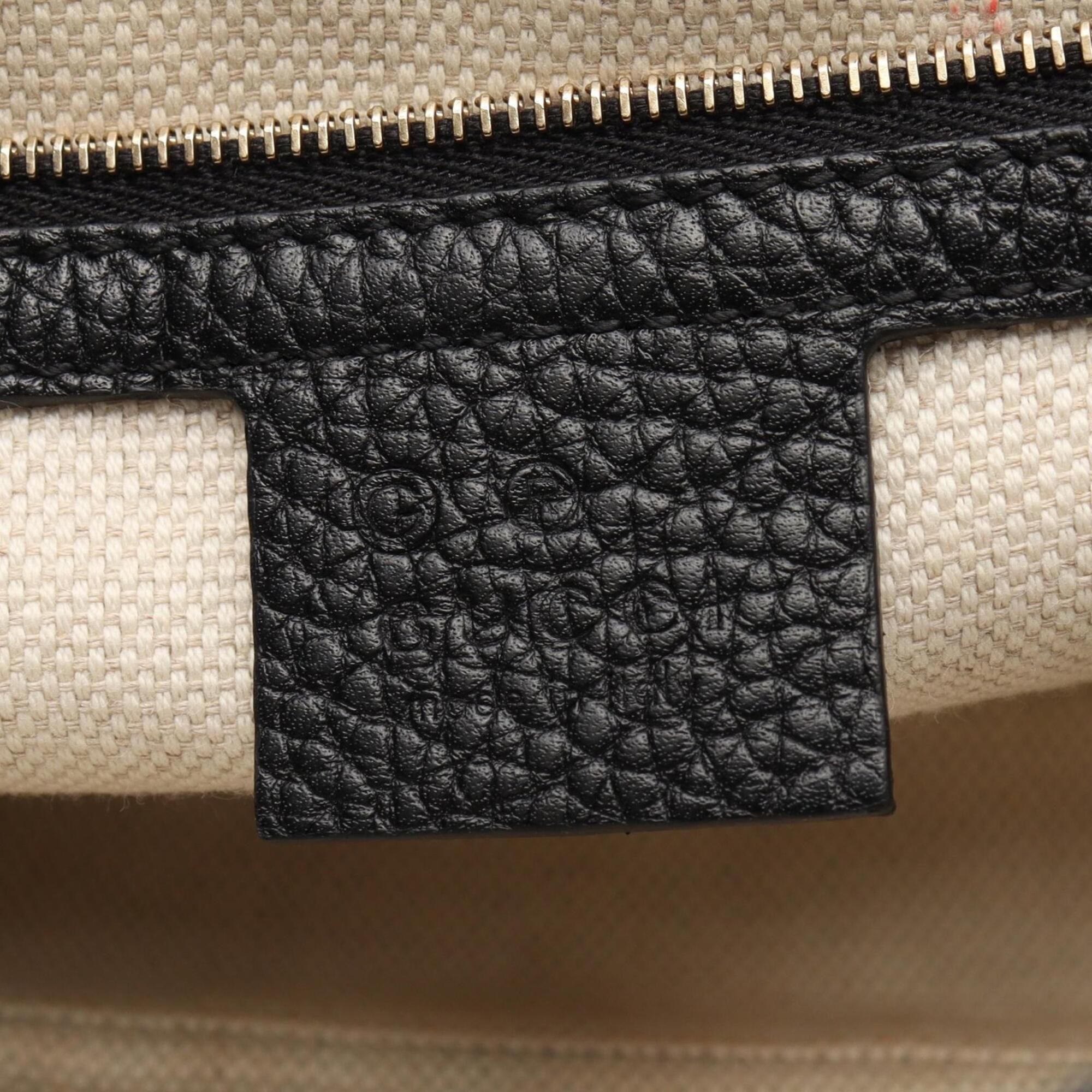 Gucci Black Leather Handbag Shoulder Bag (Pre-Owned)