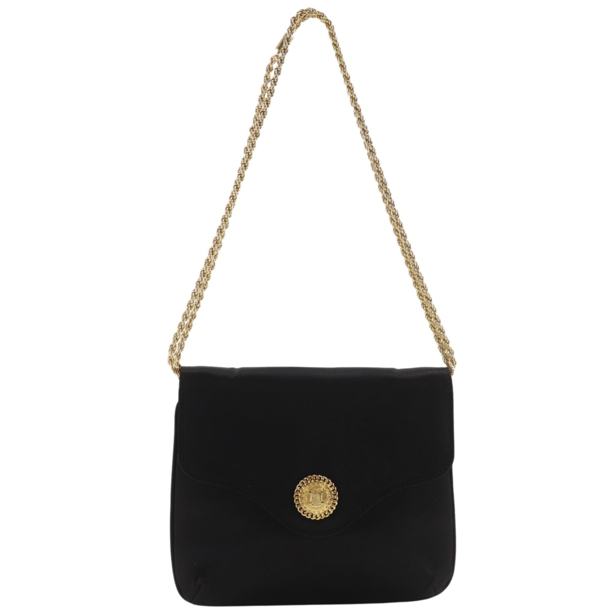 Celine Black Satin Shoulder Bag (Pre-Owned)
