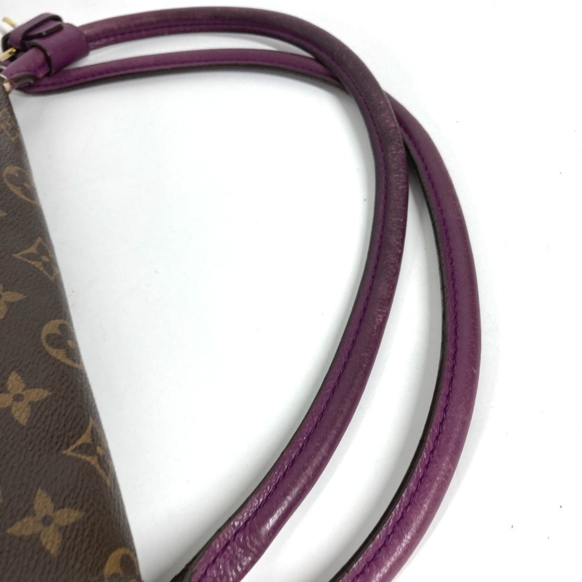 Louis Vuitton Aurore Brown Monogram Purple Monogram Olympe Canvas Shoulder Bag Tote Bag (Pre-Owned)