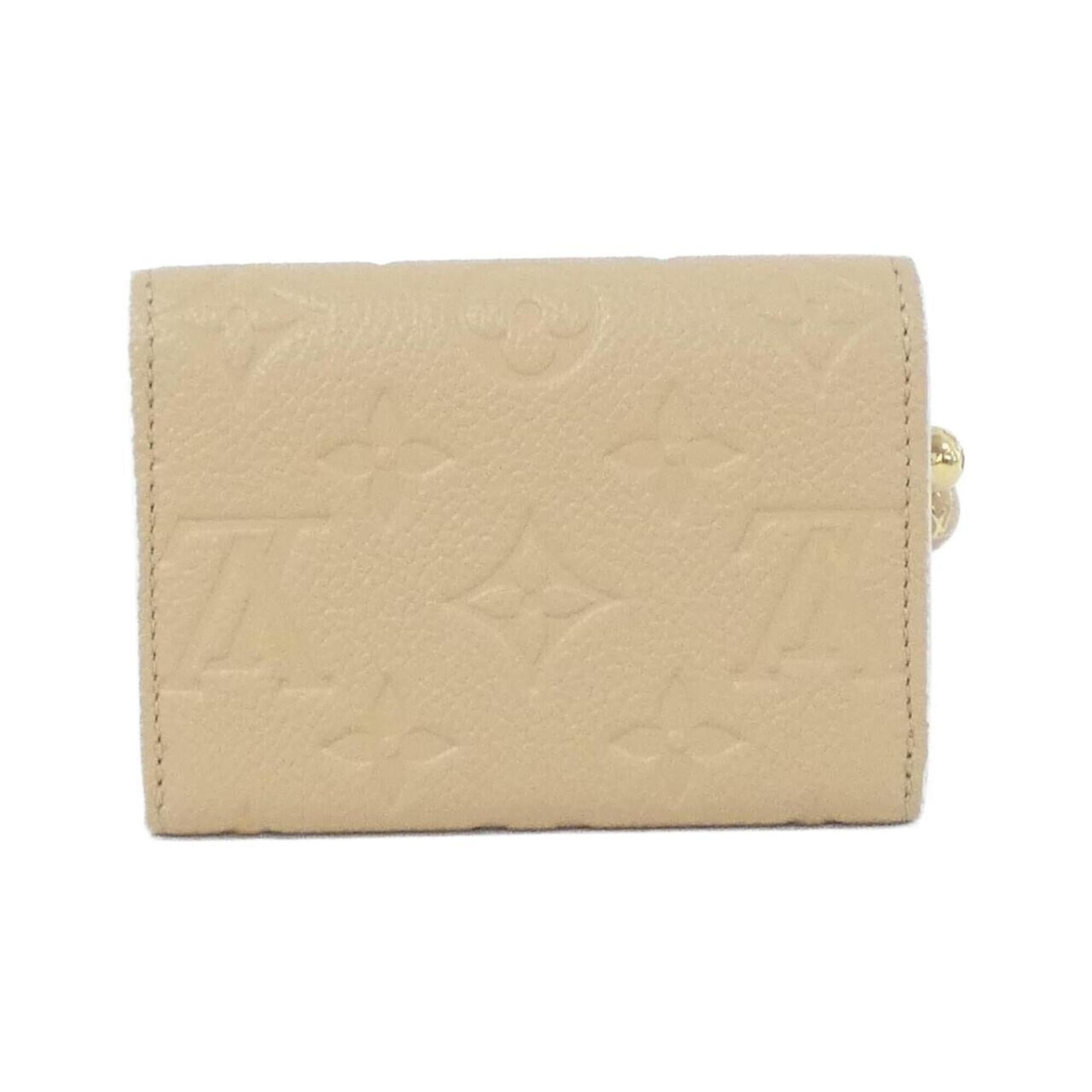 Louis Vuitton Beige Leather Coin Purse/Coin Case (Pre-Owned)