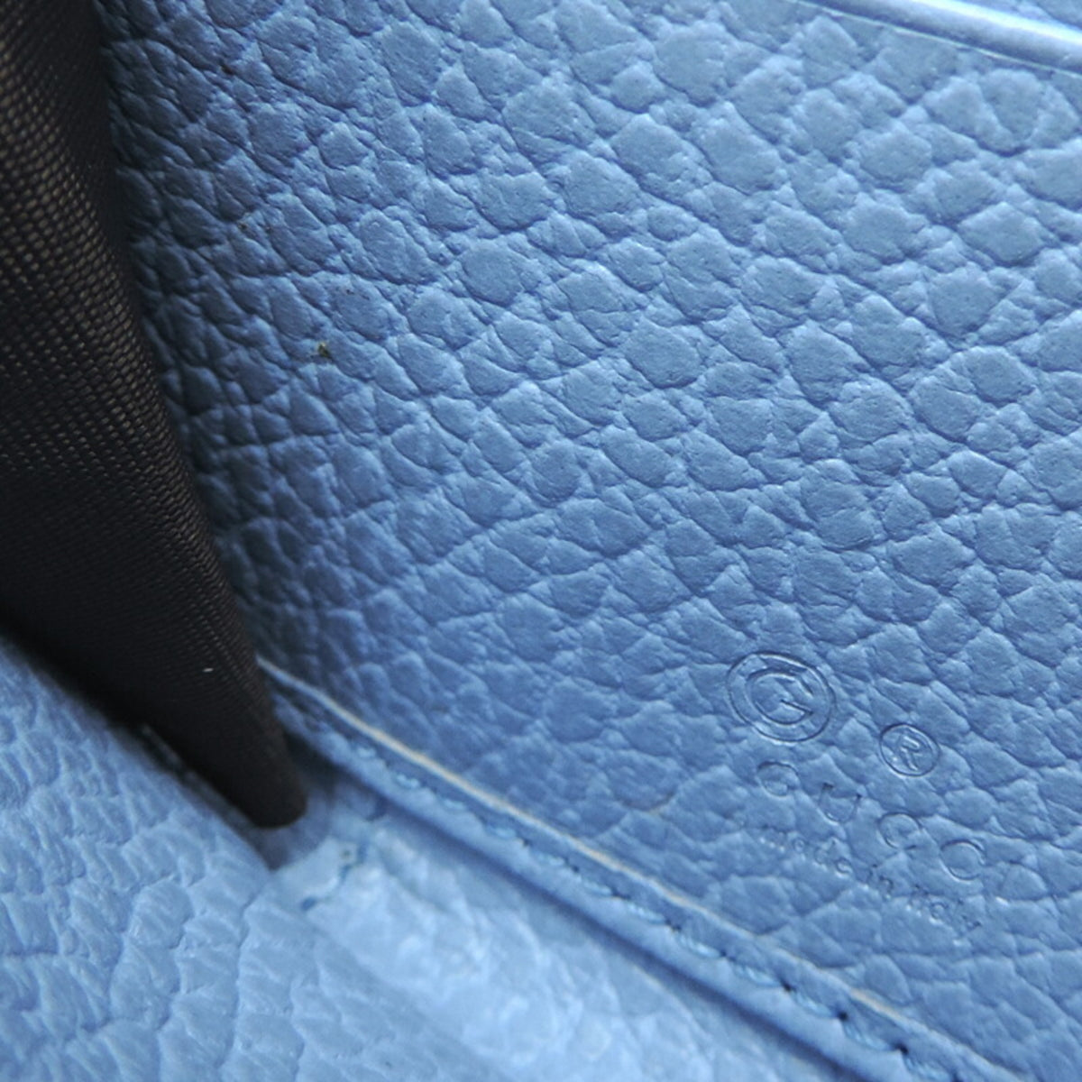 Gucci Sky Blue Leather Long Wallet (Bi-Fold) (Pre-Owned)