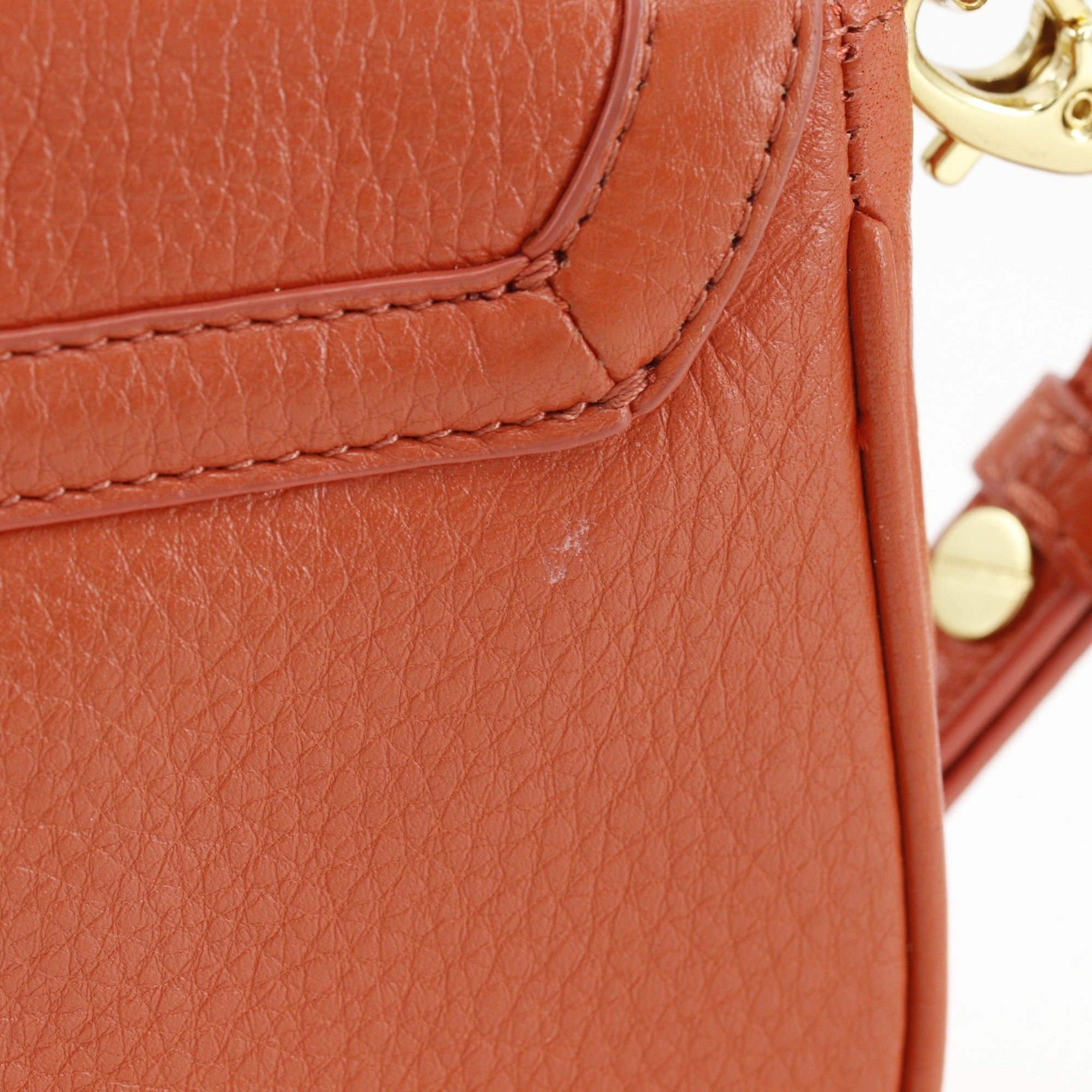 Tory Burch Orange Leather Shoulder Bag (Pre-Owned)