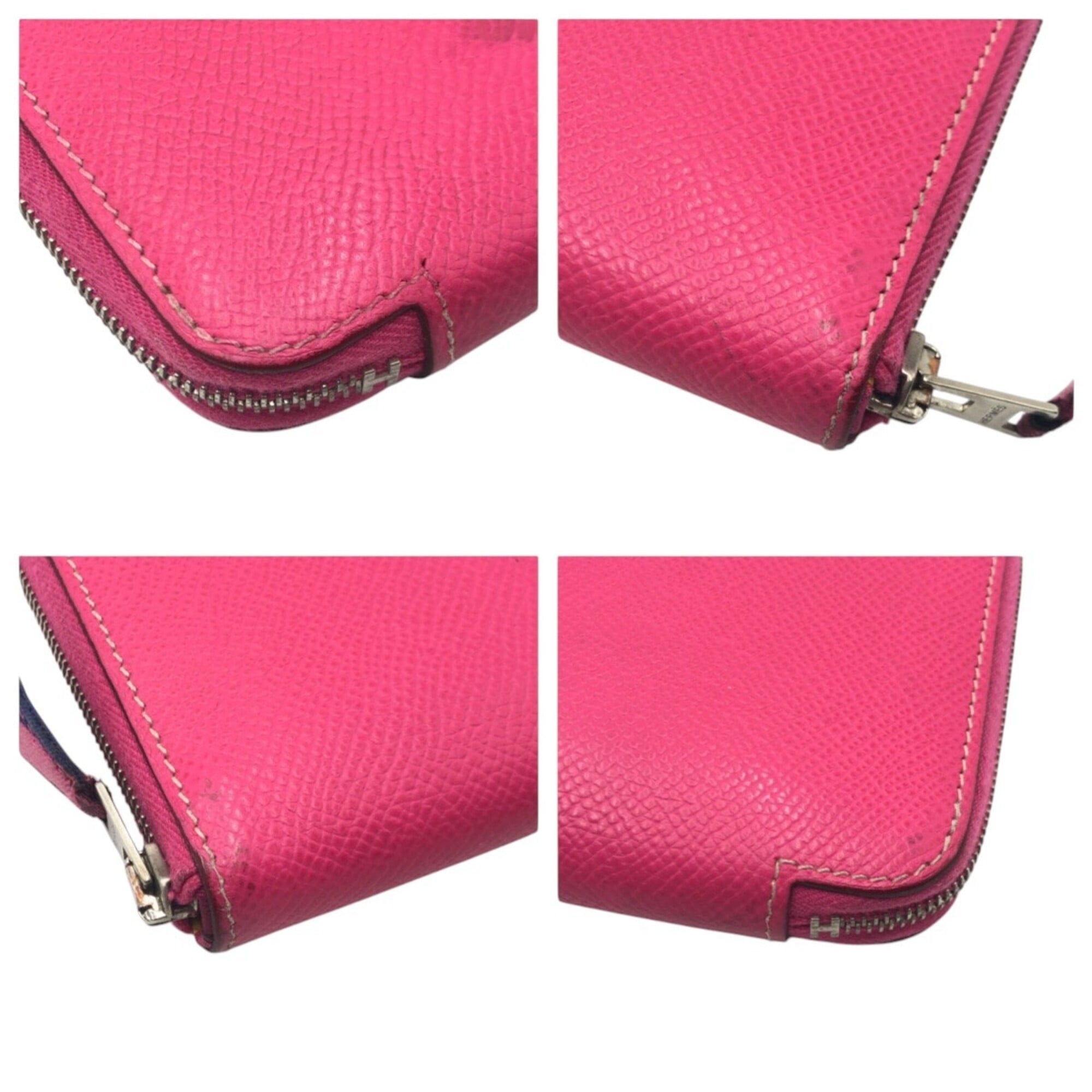 Hermes Pink Rose Tyrien Epsom Leather Long Wallet (Bi-Fold) (Pre-Owned)