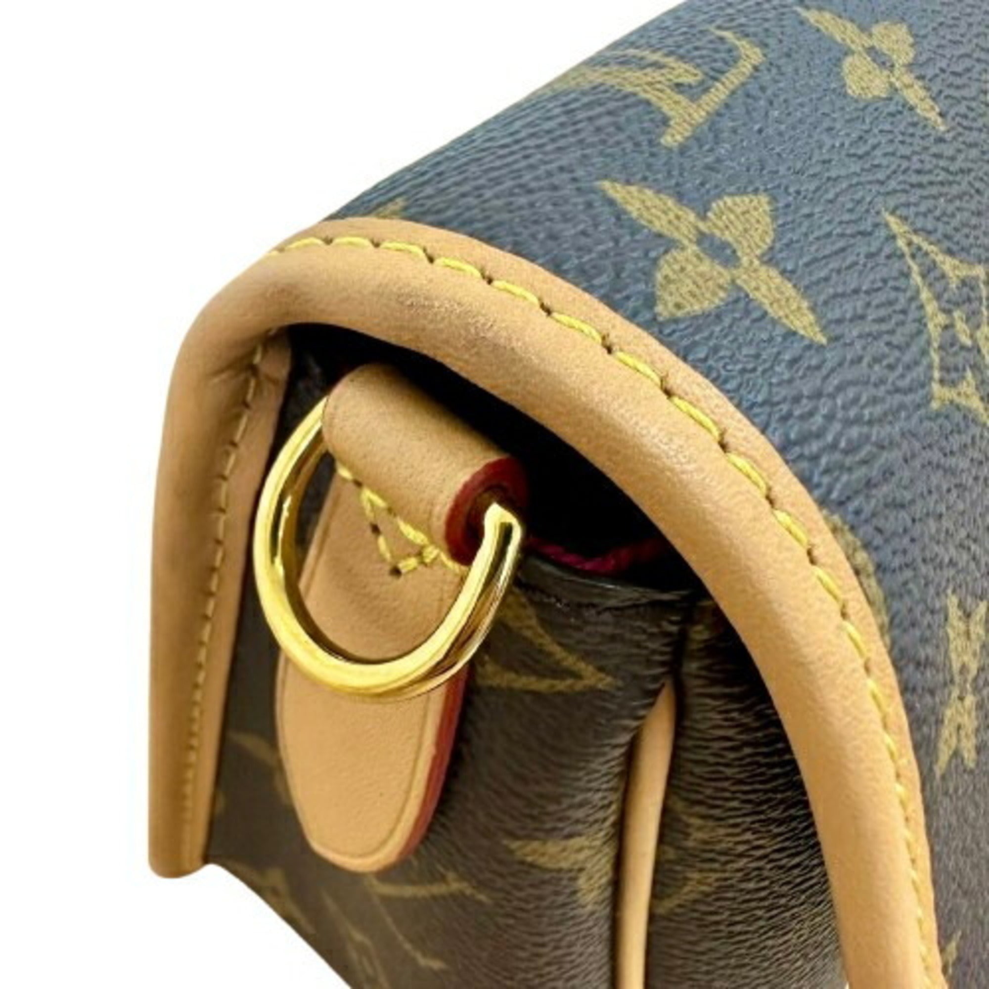 Louis Vuitton Monogram Brown Leather Shoulder Bag (Pre-Owned)