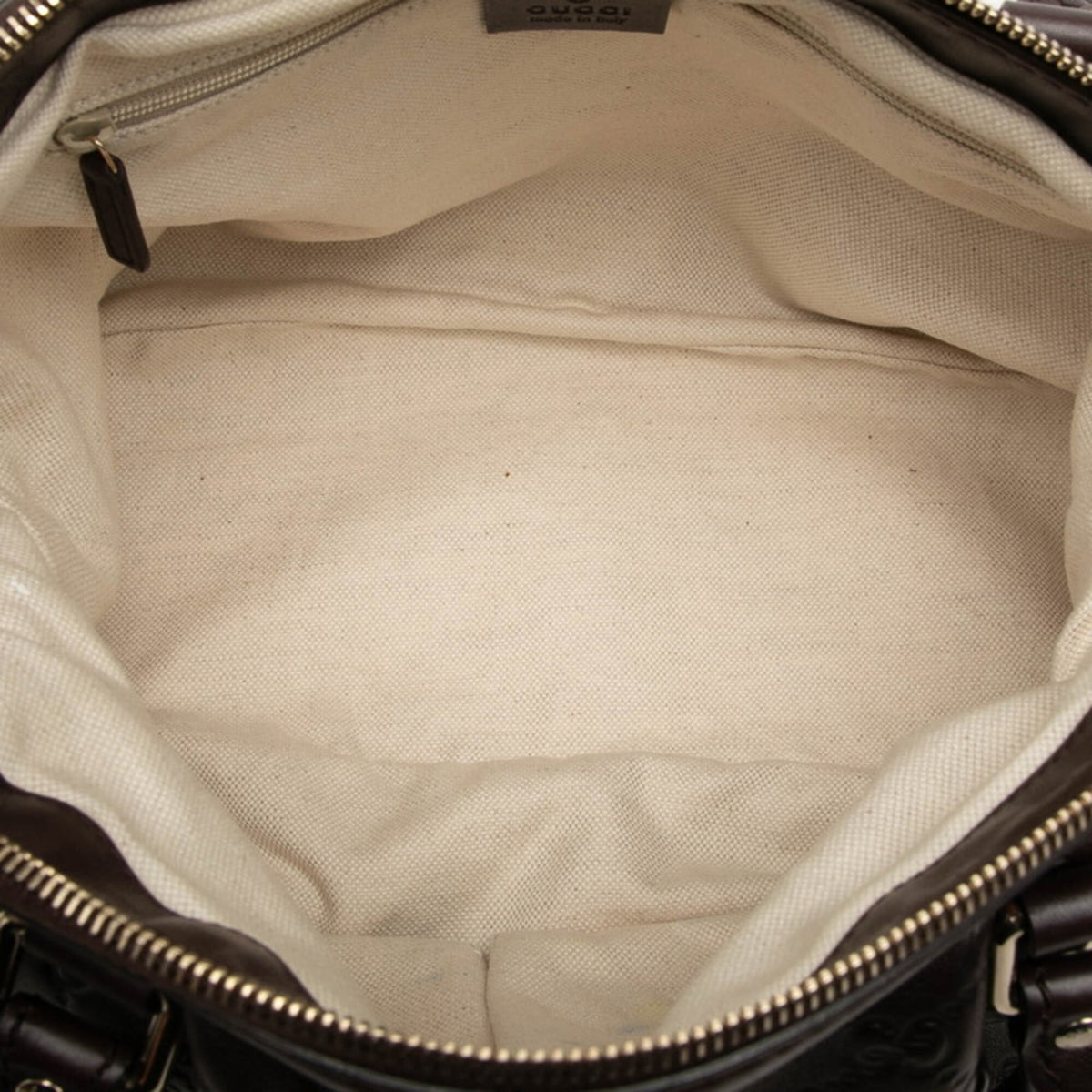 Gucci Sukey Brown Leather Handbag Shoulder Bag (Pre-Owned)