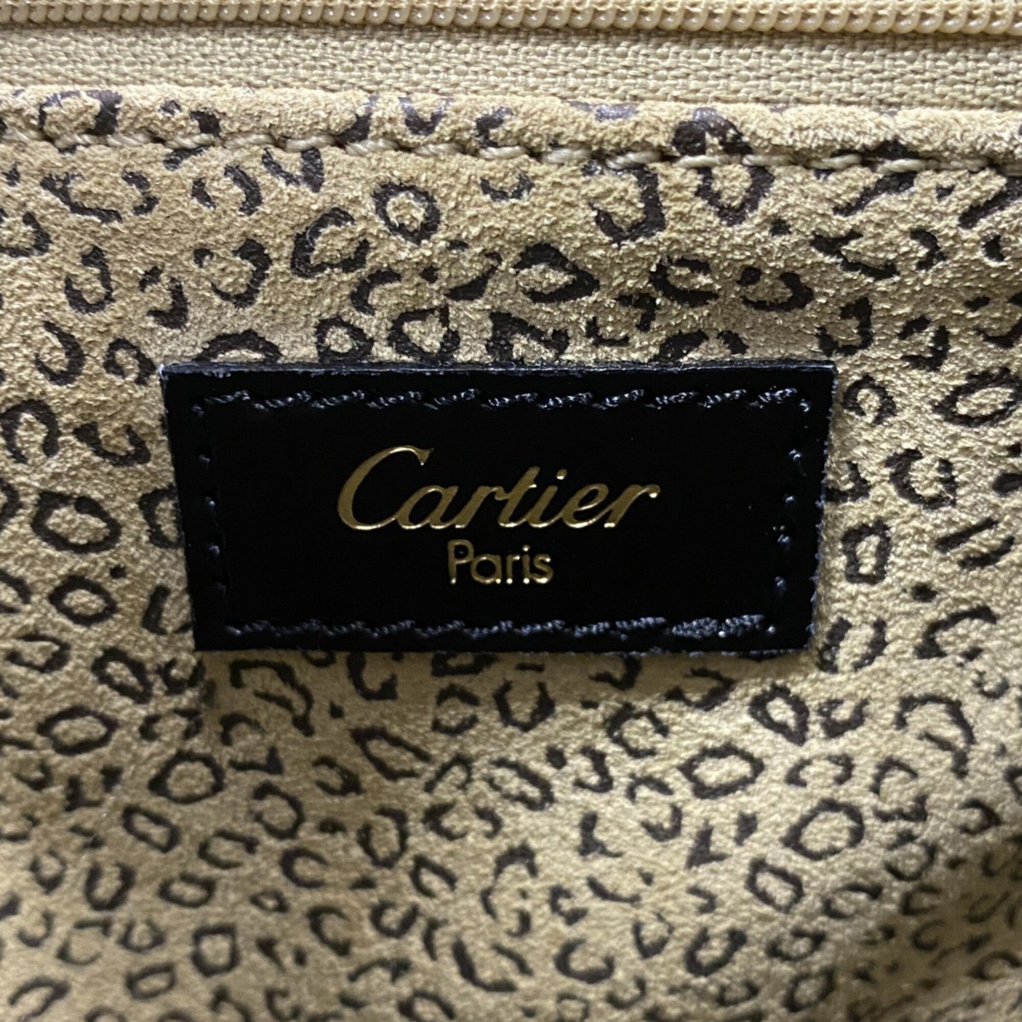 Cartier Black Leather Tote Bag (Pre-Owned)