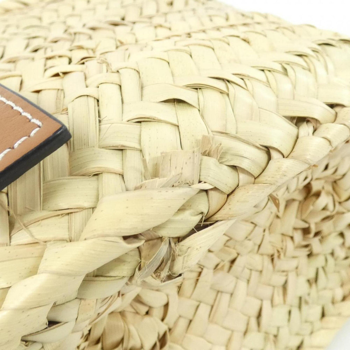 Loewe Beige Orange Raffia Leather Handbag (Pre-Owned)