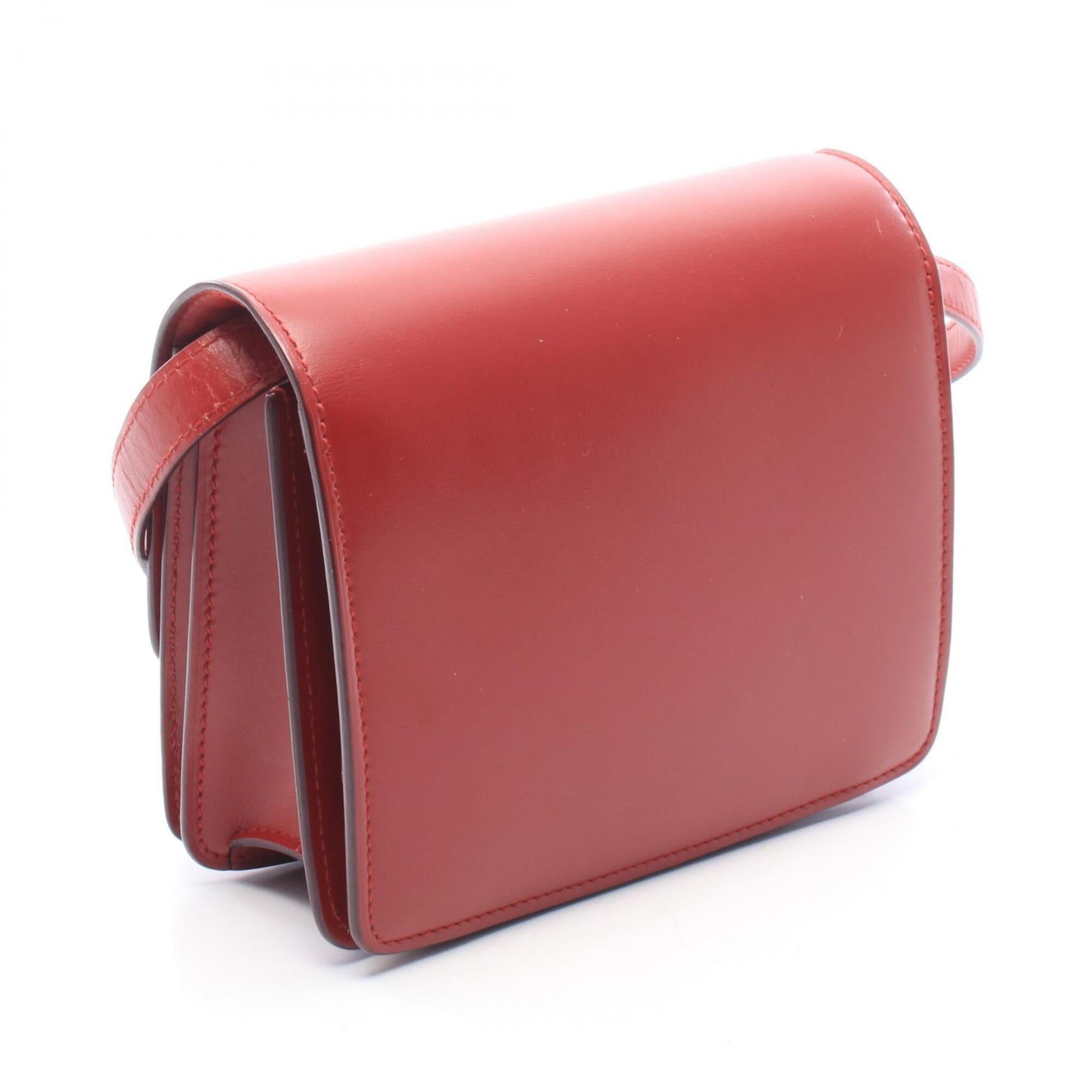 Celine Red Color Leather Handbag Shoulder Bag (Pre-Owned)