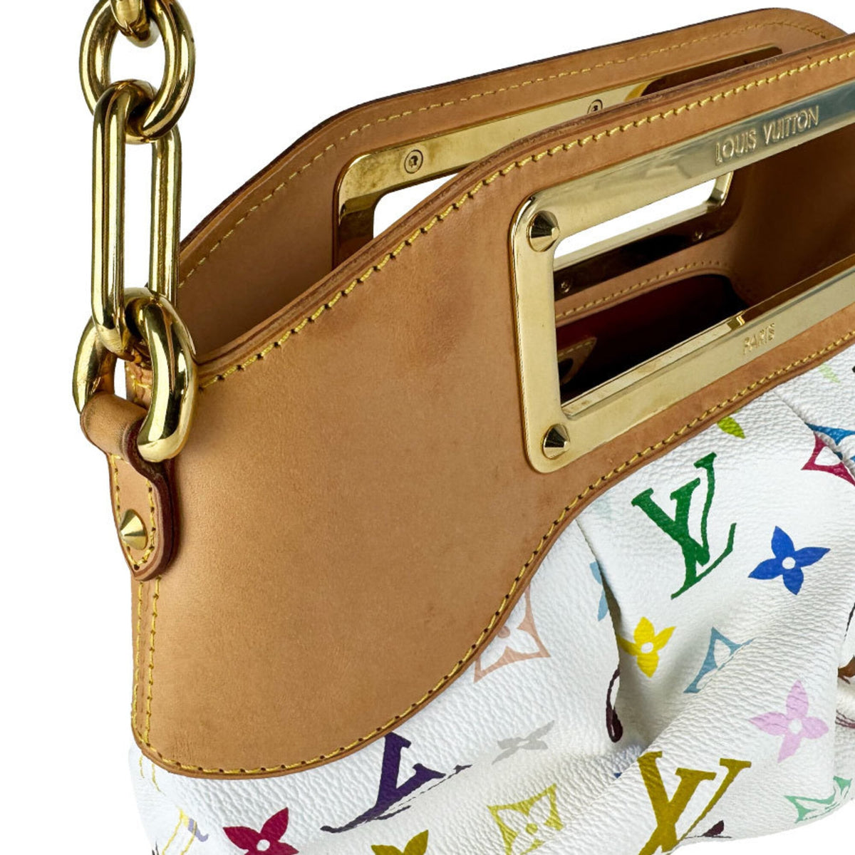 Louis Vuitton Blanc Multi-Color Monogram Multicolore Handbag (Pre-Owned)