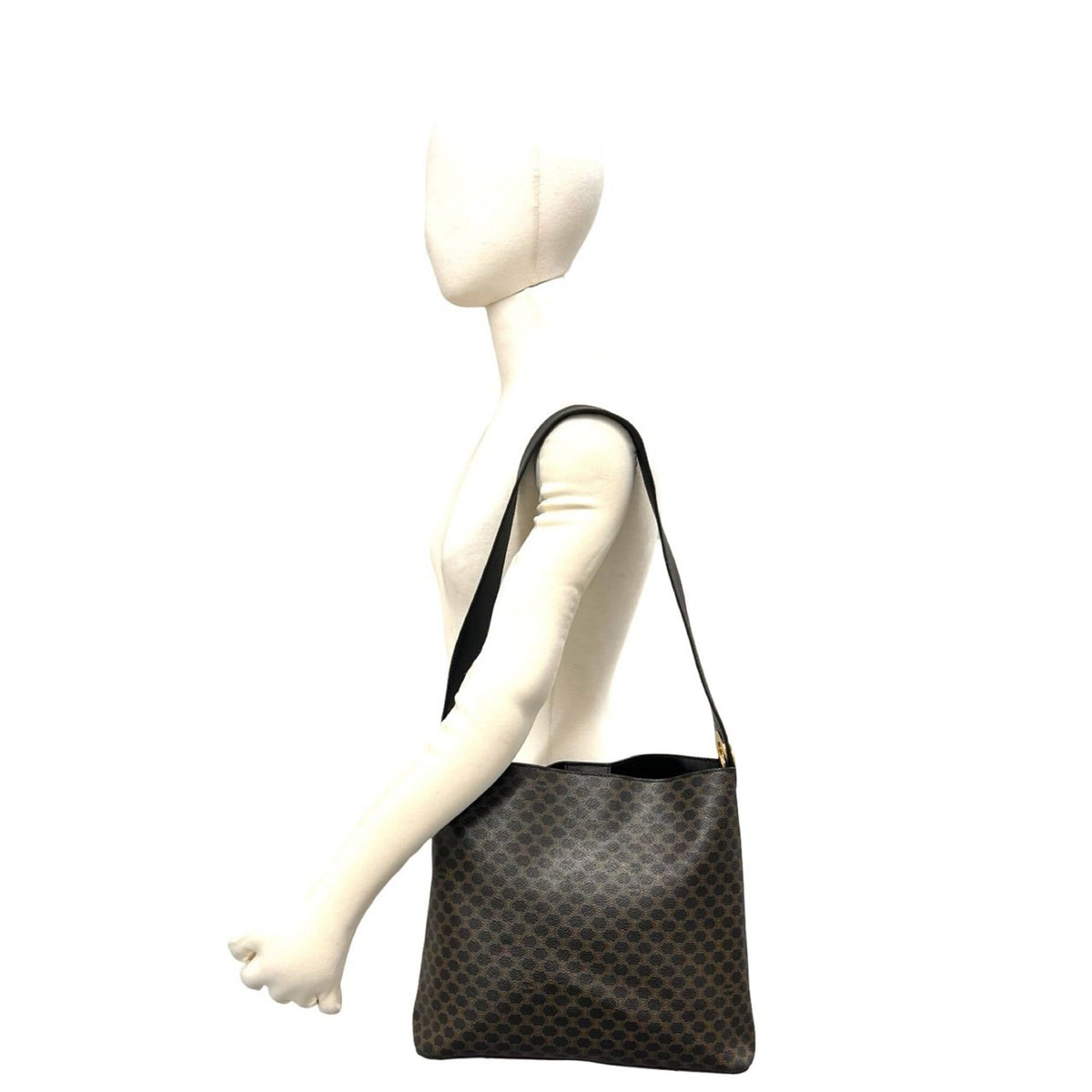 Celine Black Brown Pvc Leather Shoulder Bag (Pre-Owned)