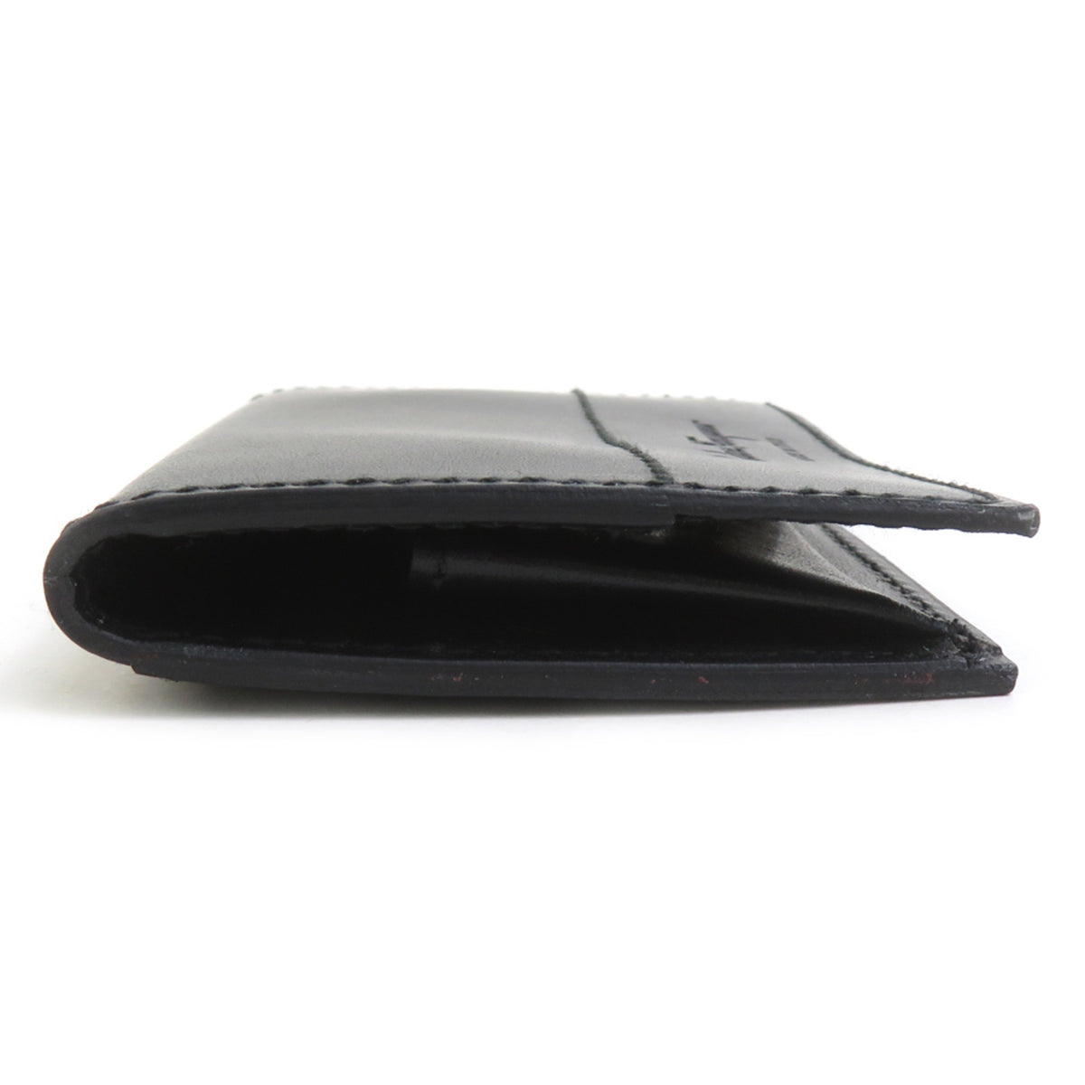 Salvatore Ferragamo Black Leather Coin Purse/Coin Case (Pre-Owned)