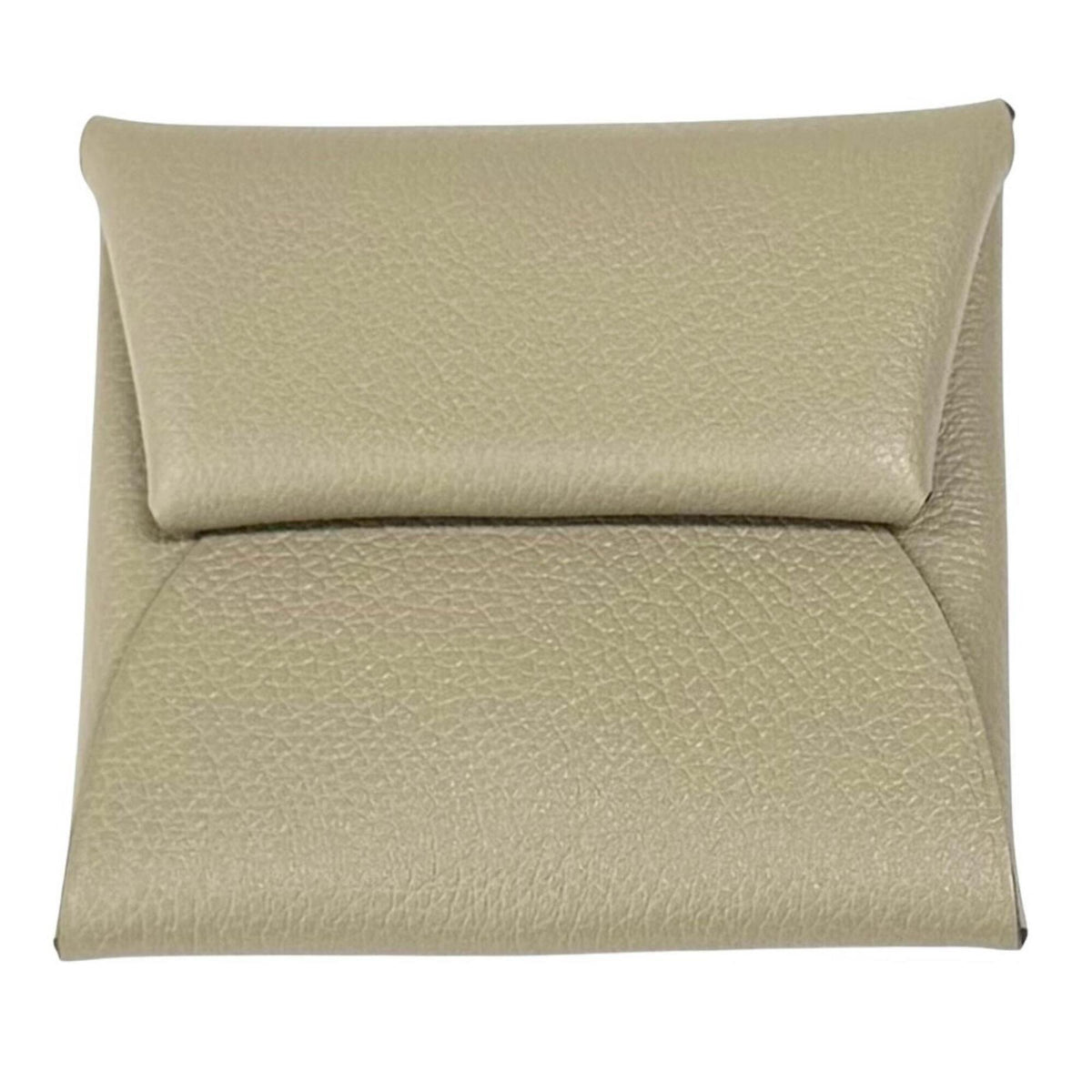 Hermes Bastia Beige Evercalf Leather Coin Purse/Coin Case (Pre-Owned)