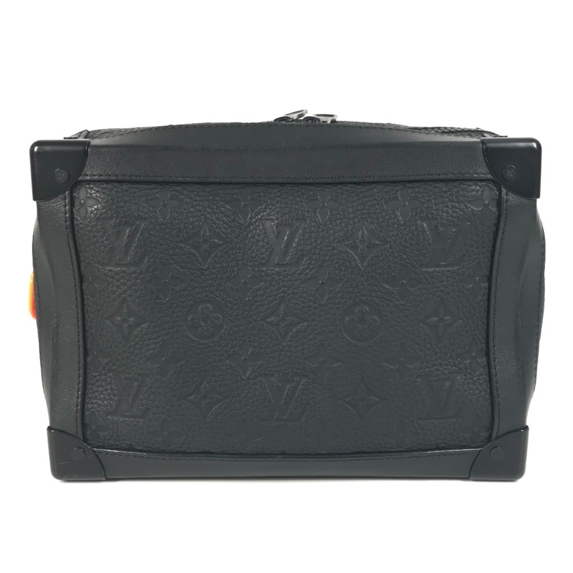 Louis Vuitton Black Noir Leather Clutch Bag Shoulder Bag (Pre-Owned)