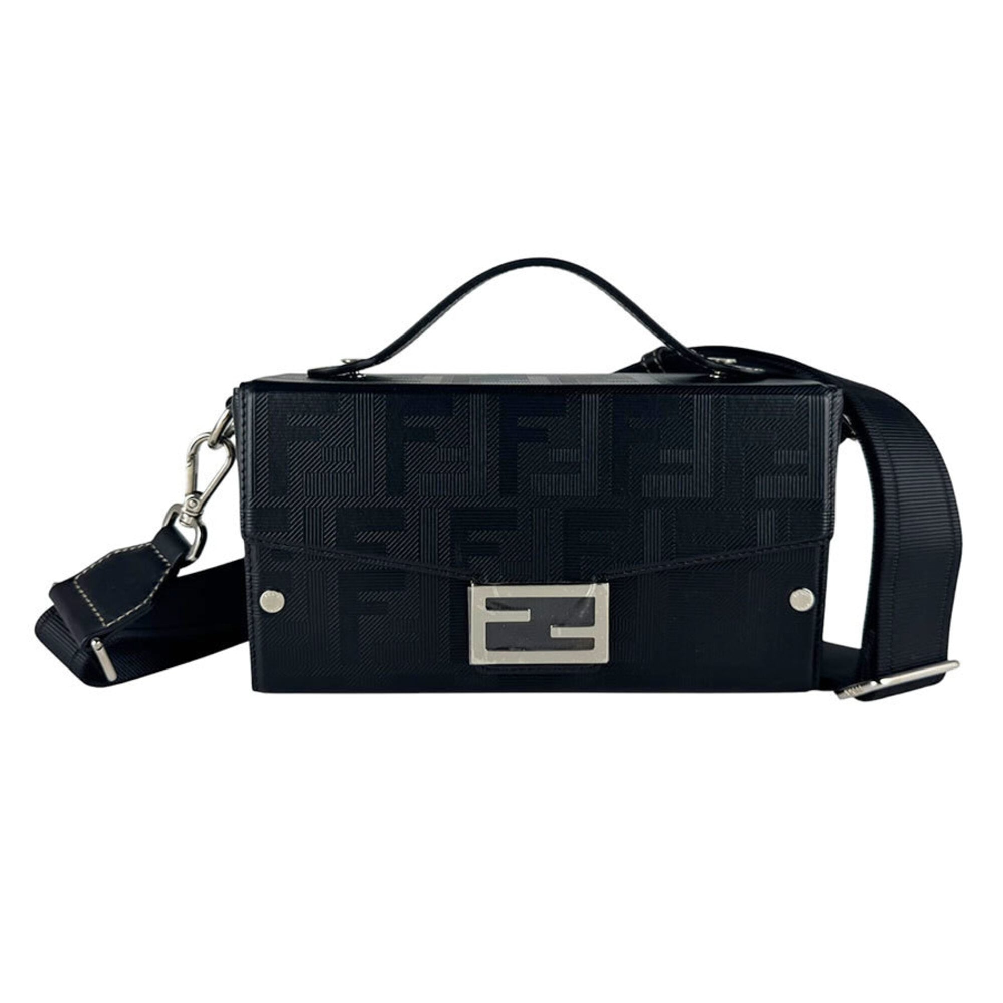 Fendi Black Leather Shoulder Bag (Pre-Owned)