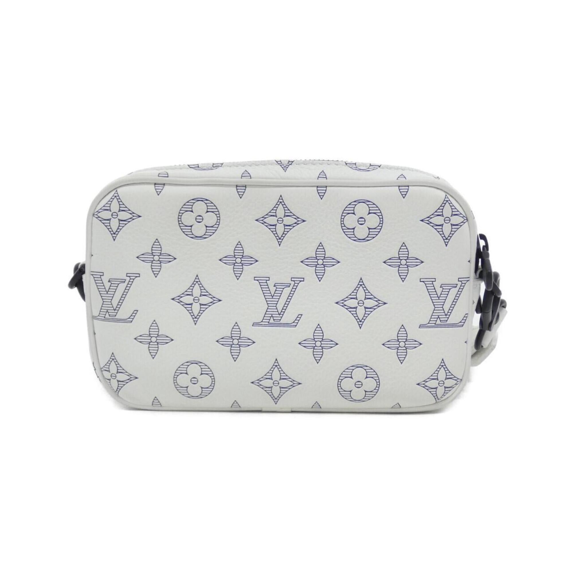 Louis Vuitton Monogram Shadow White Leather Handbag (Pre-Owned)