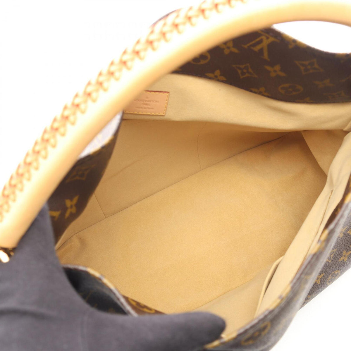 Louis Vuitton Brown Monogram Coated Canvas Leather Handbag Shoulder Bag (Pre-Owned)