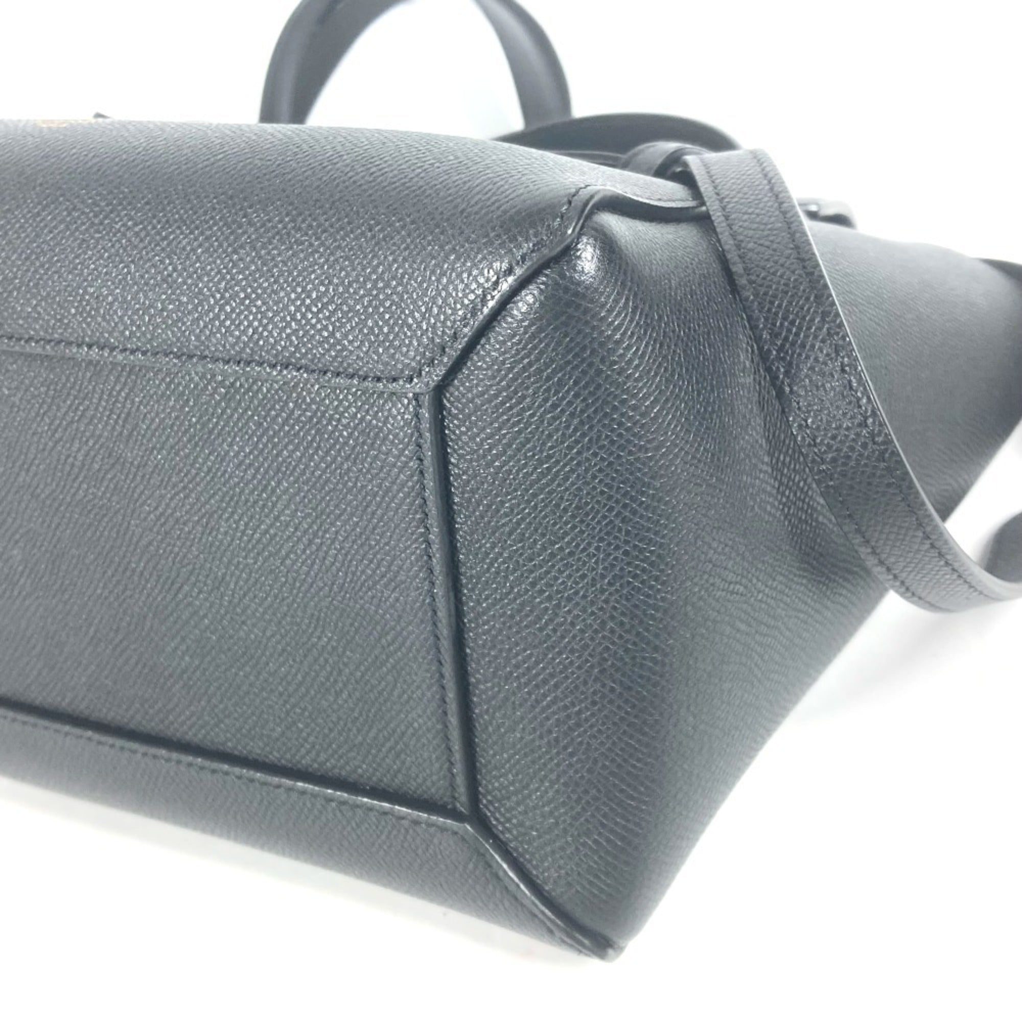Celine Black Leather Handbag Shoulder Bag (Pre-Owned)