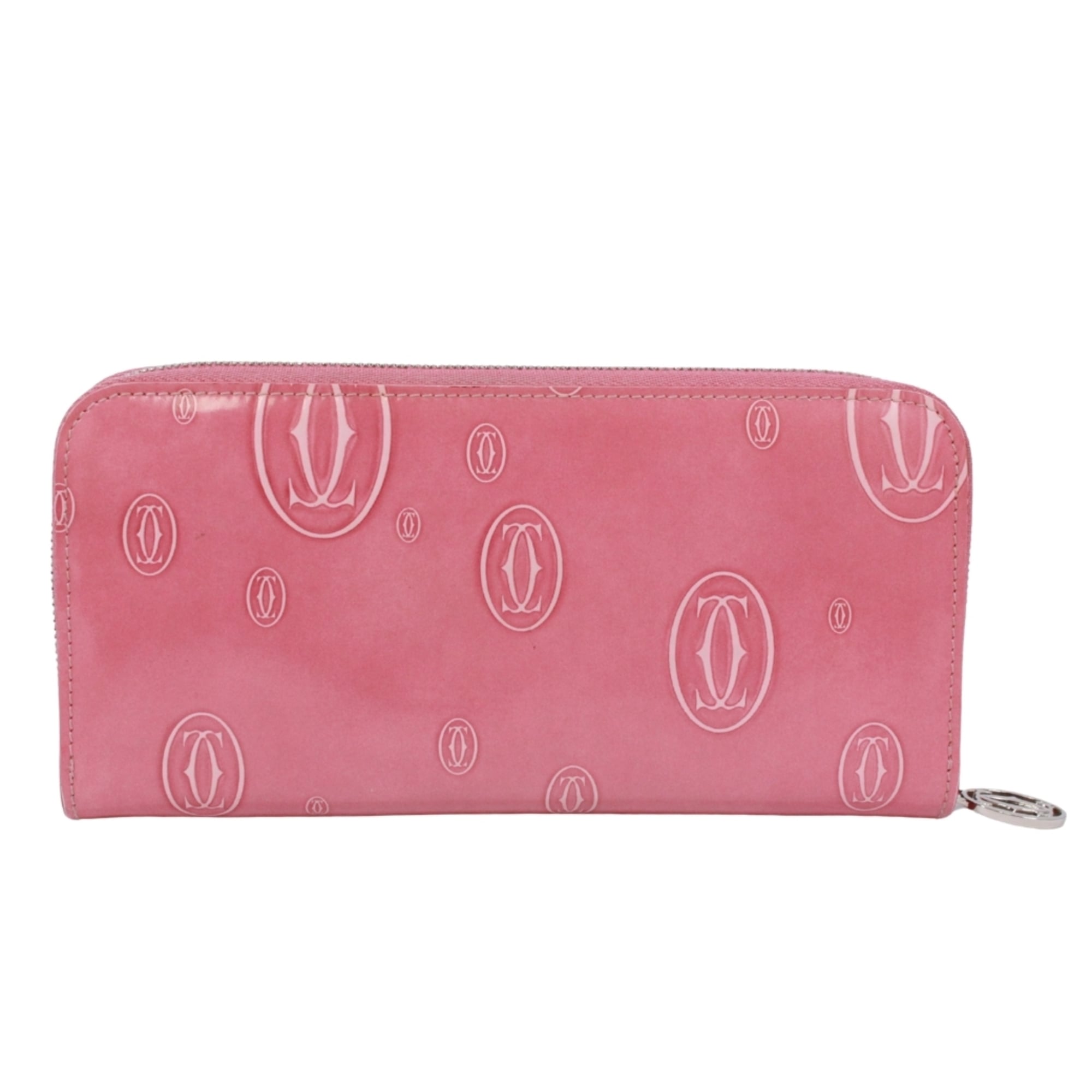 Cartier Pink Leather Long Wallet (Bi-Fold) (Pre-Owned)