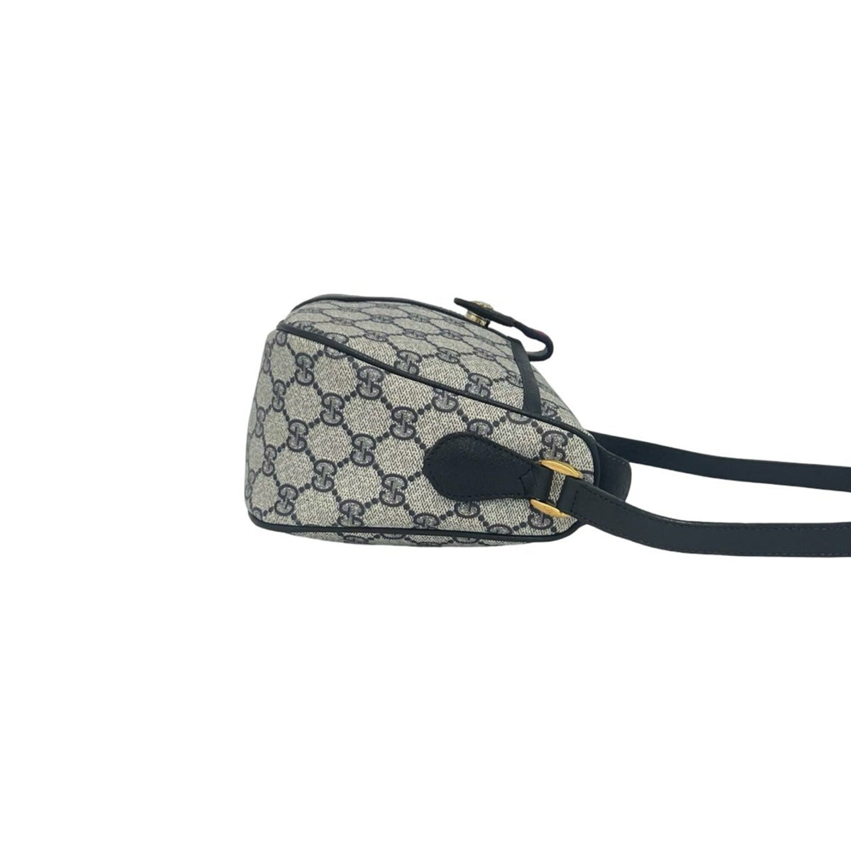 Gucci Navy Red Color Pvc Leather Pochette Shoulder Bag (Pre-Owned)