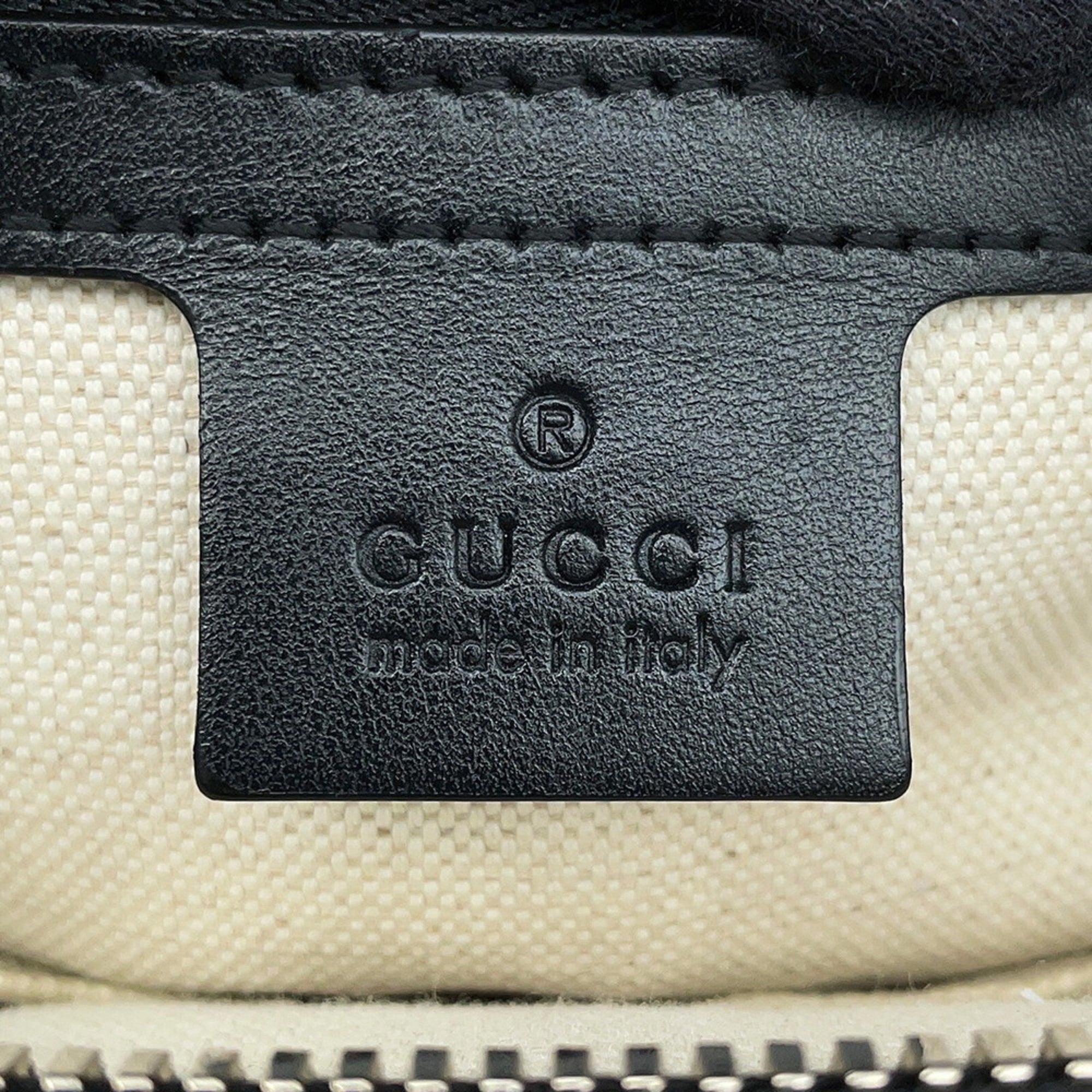 Gucci Black Leather Handbag Tote Bag (Pre-Owned)