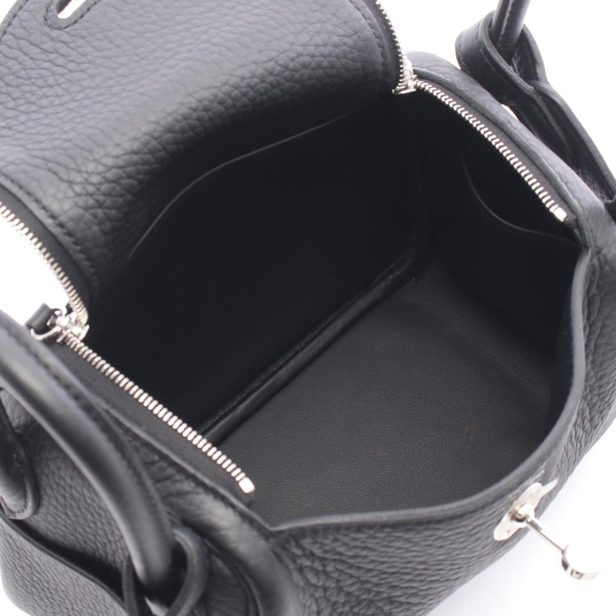 Hermes Black Taurillon Clemence Leather Handbag Shoulder Bag (Pre-Owned)
