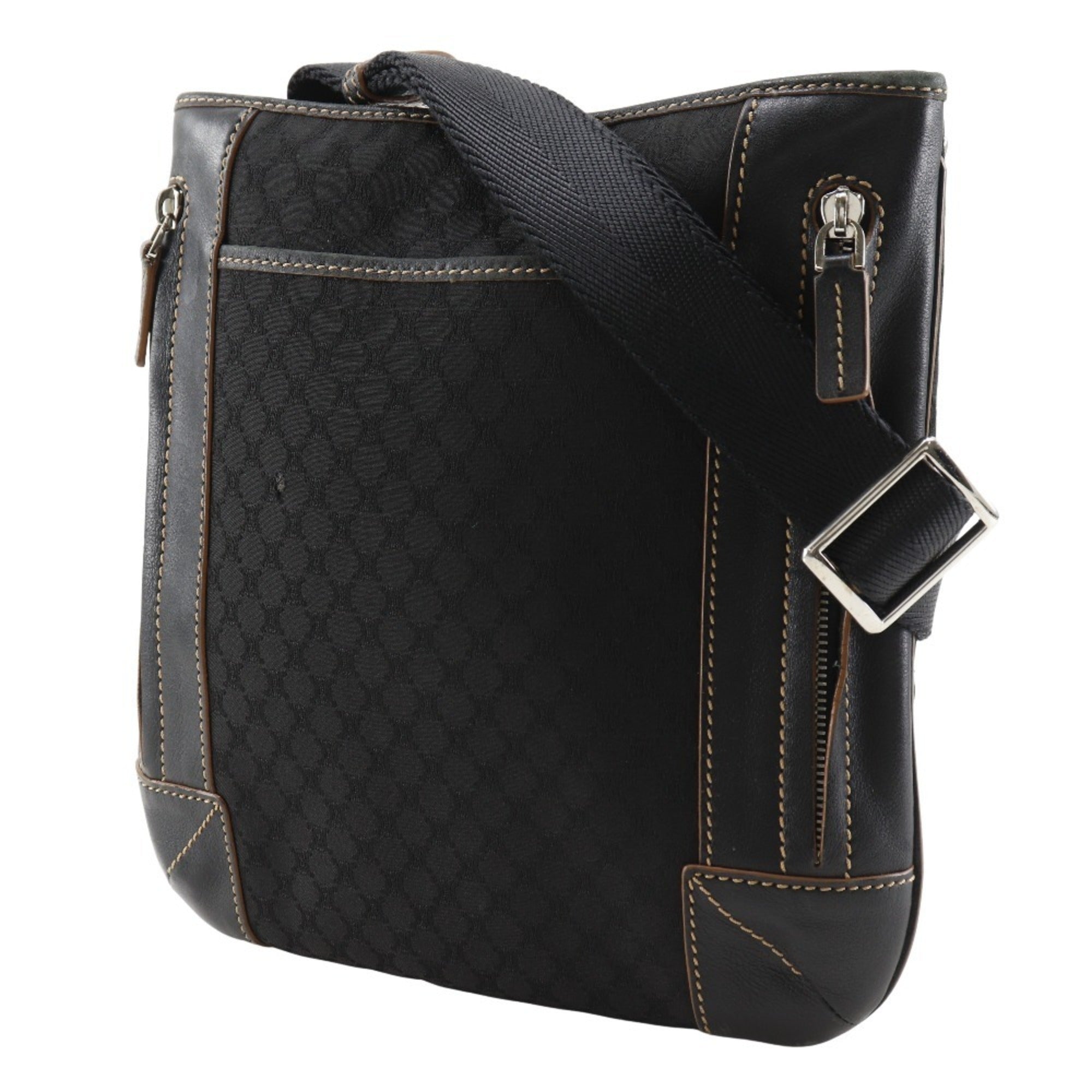 Celine Black Nylon Canvas Shoulder Bag (Pre-Owned)