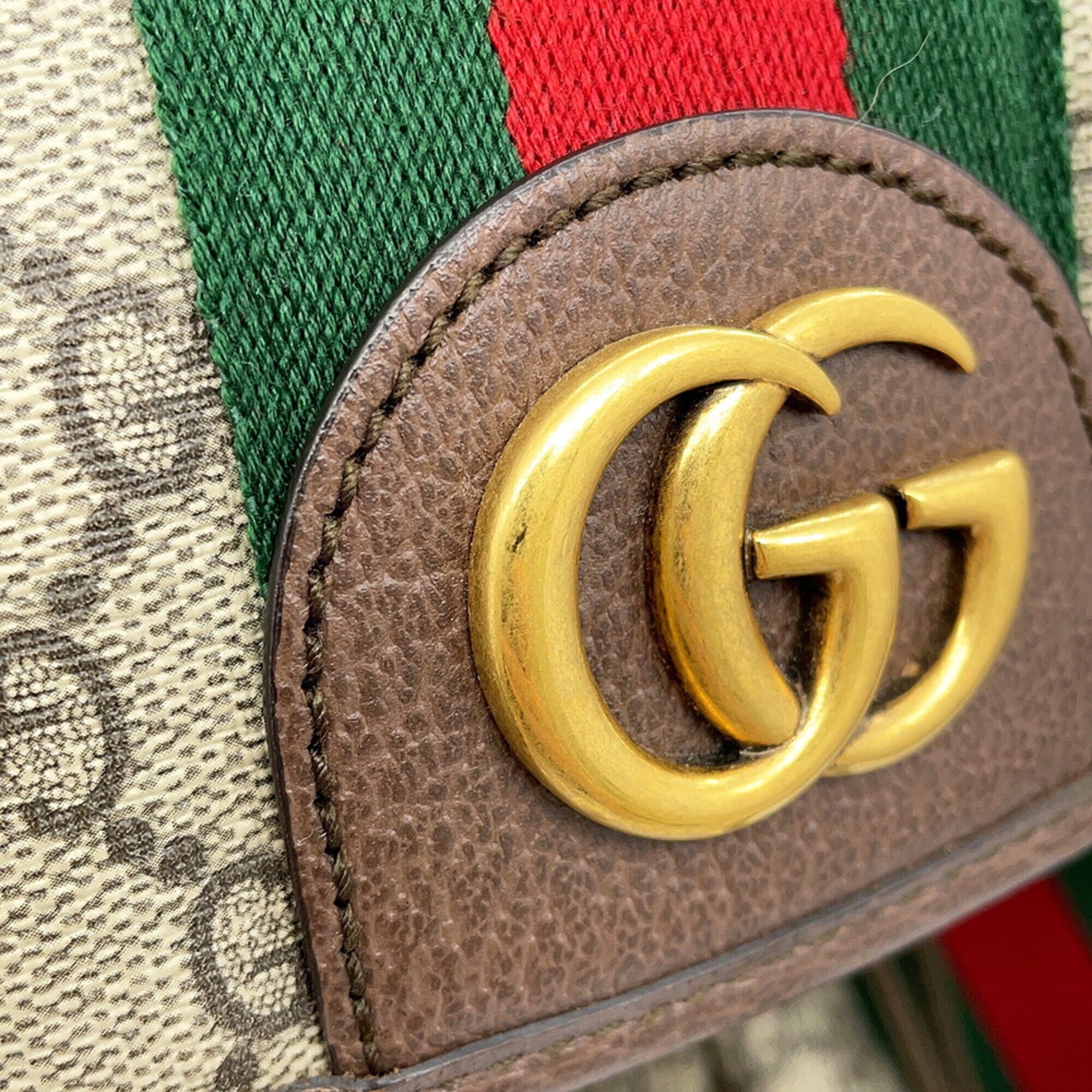 Gucci Brown Green Red Color Gg Supreme Backpack (Pre-Owned)