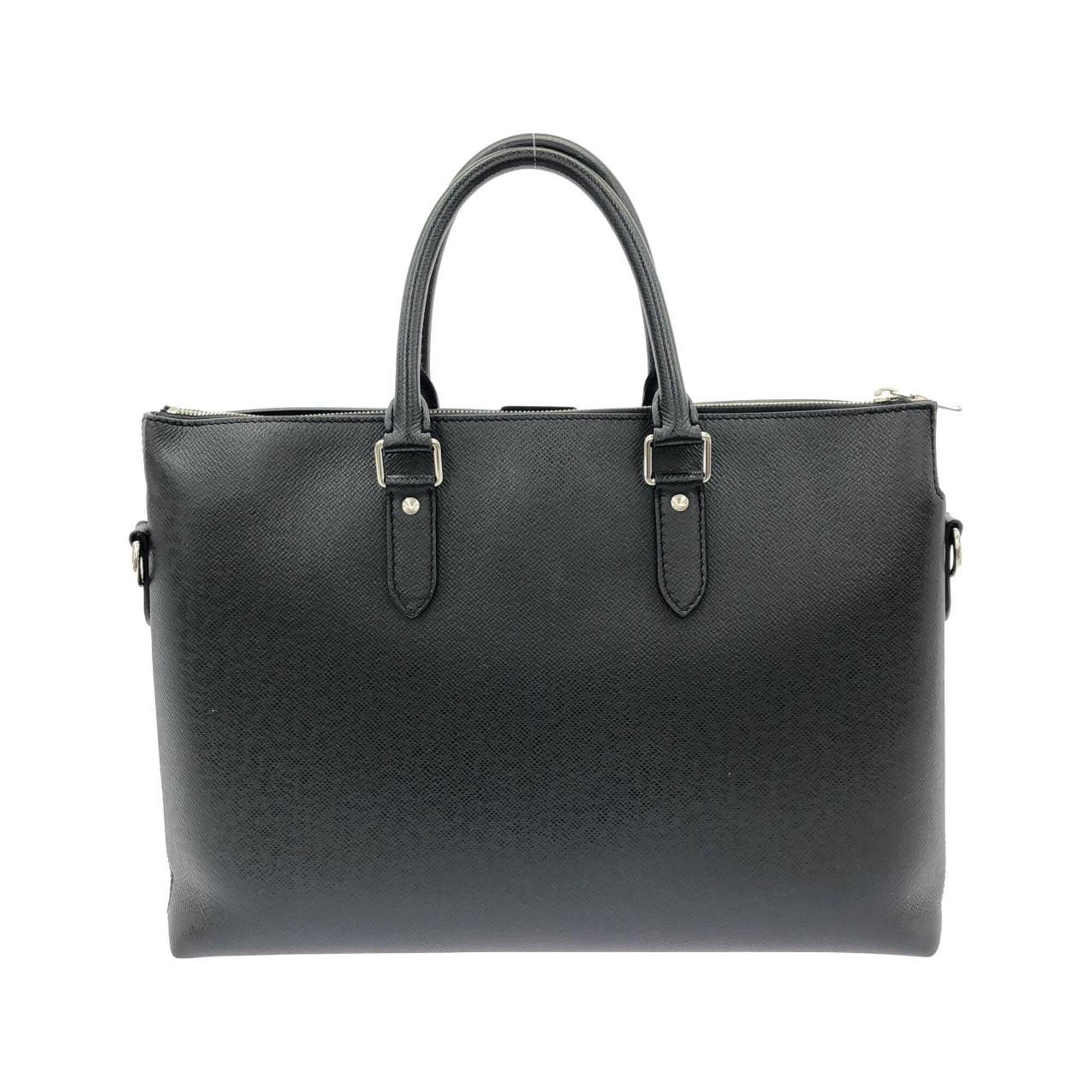 Louis Vuitton Black Leather Briefcase Handbag (Pre-Owned)