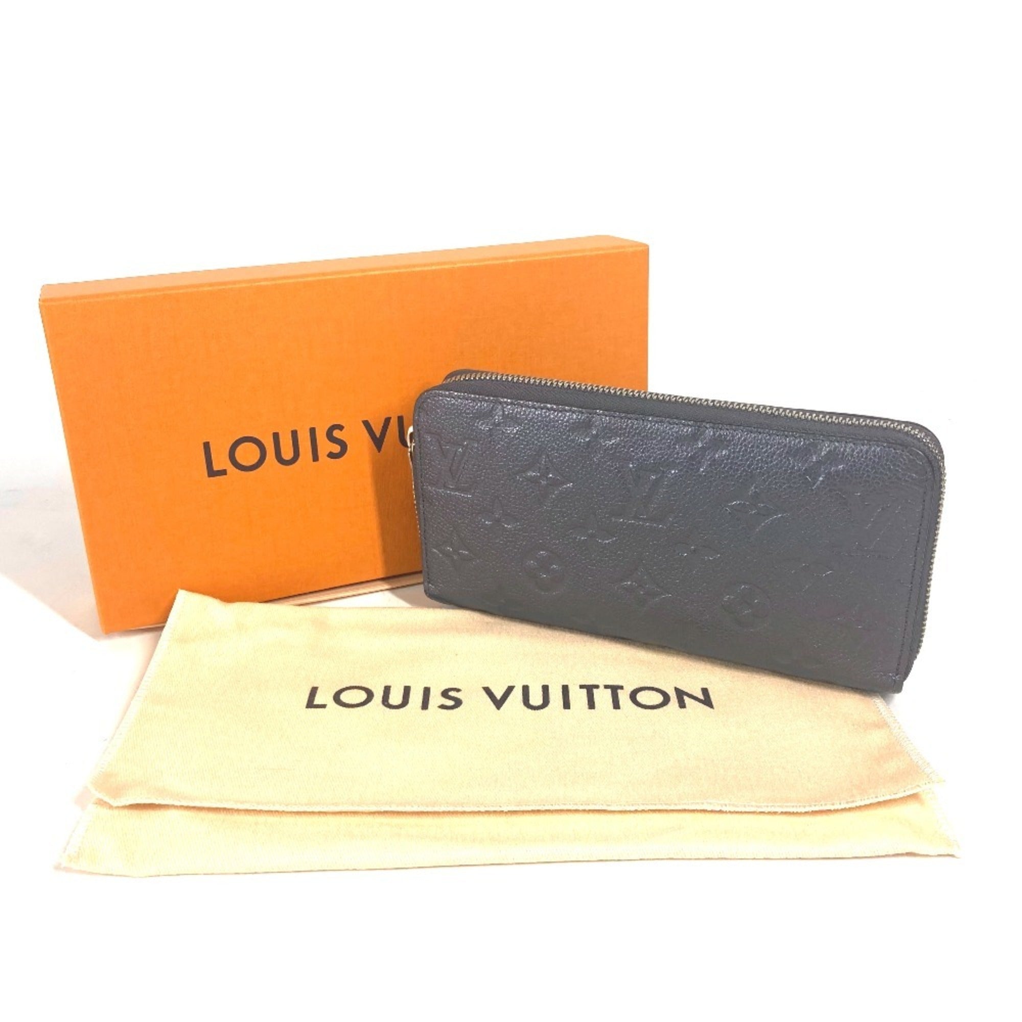Louis Vuitton Blue Monogram Empreinte Leather Long Wallet (Bi-Fold) (Pre-Owned)