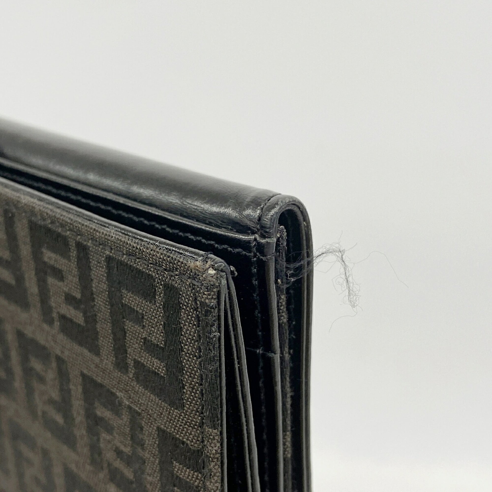 Fendi Black Nylon Canvas Long Wallet (Bi-Fold) (Pre-Owned)