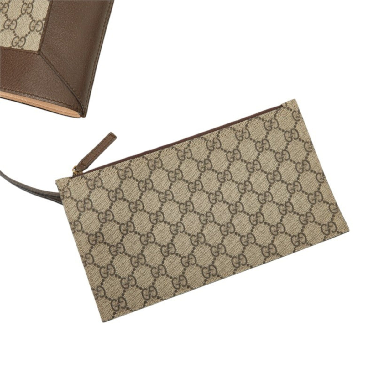Gucci Beige Brown Pvc Leather Tote Bag (Pre-Owned)