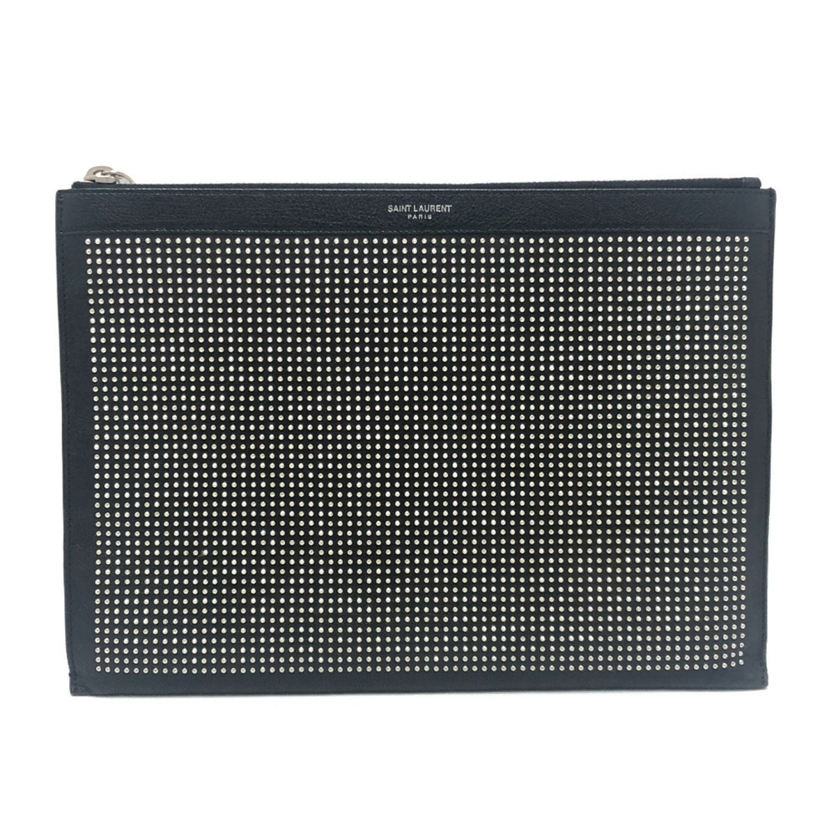 Saint Laurent Black Leather Clutch Bag (Pre-Owned)