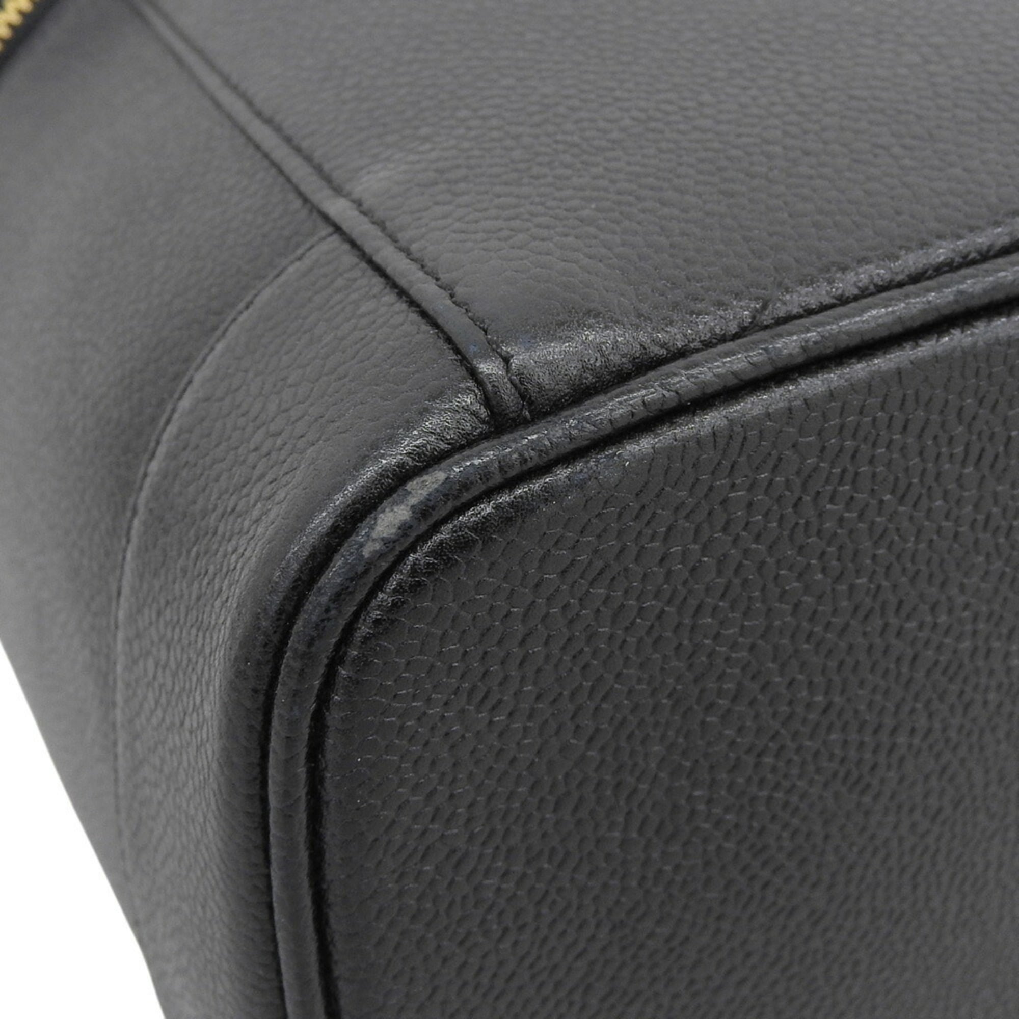 Chanel Black Grained Calfskin Vanity Bag (Pre-Owned)