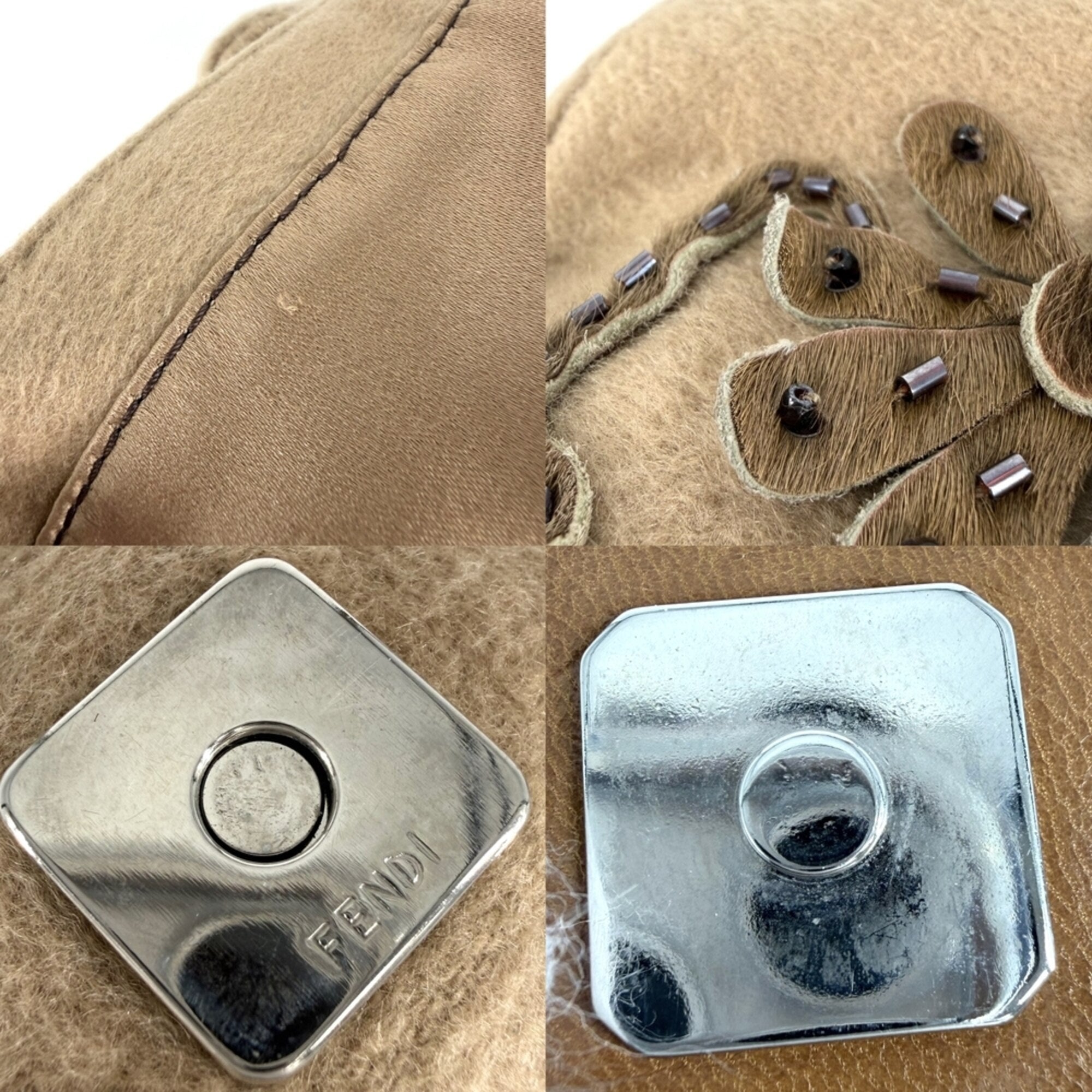 Fendi Brown Wool Handbag (Pre-Owned)