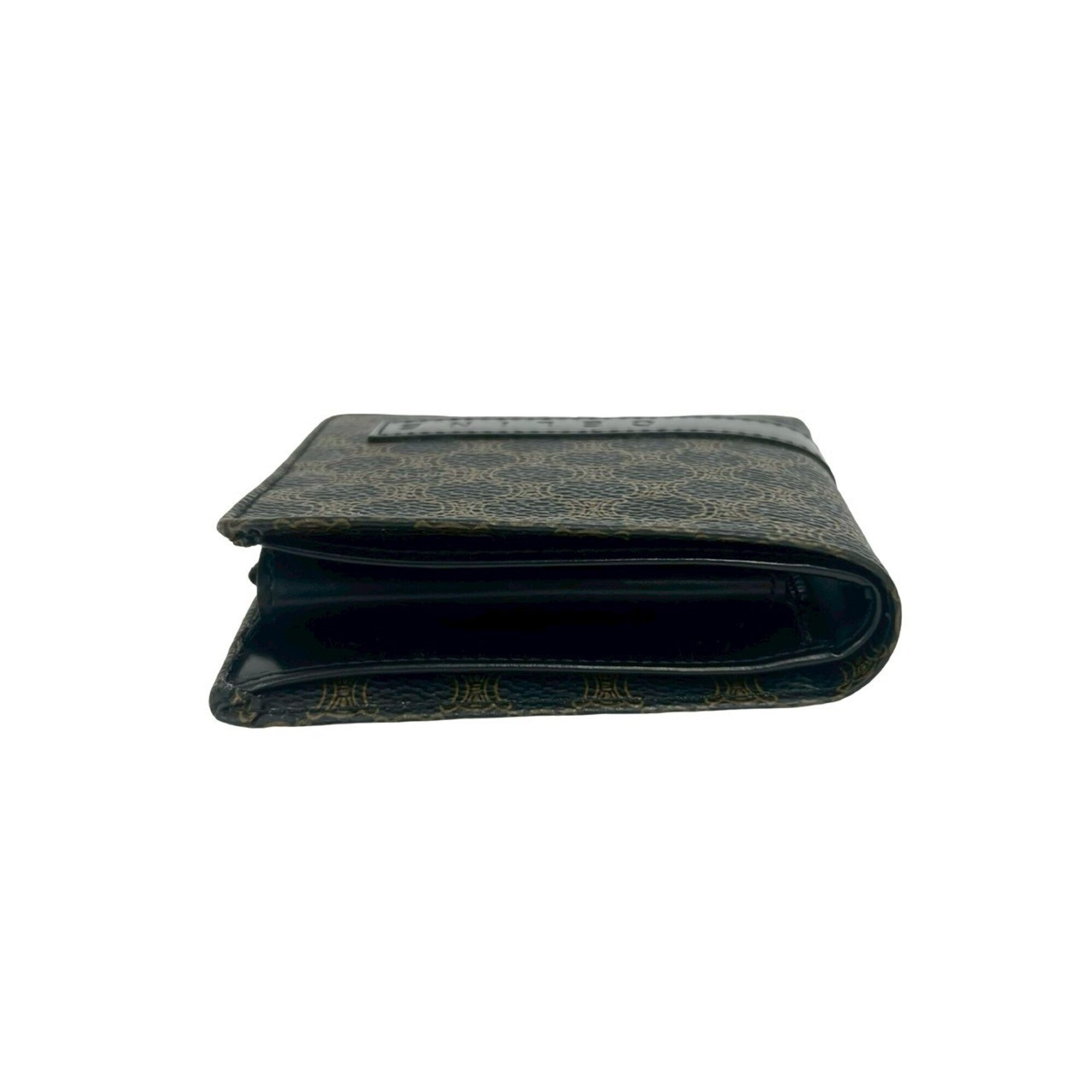 Celine Black Brown Pvc Leather Wallet (Bi-Fold) (Pre-Owned)