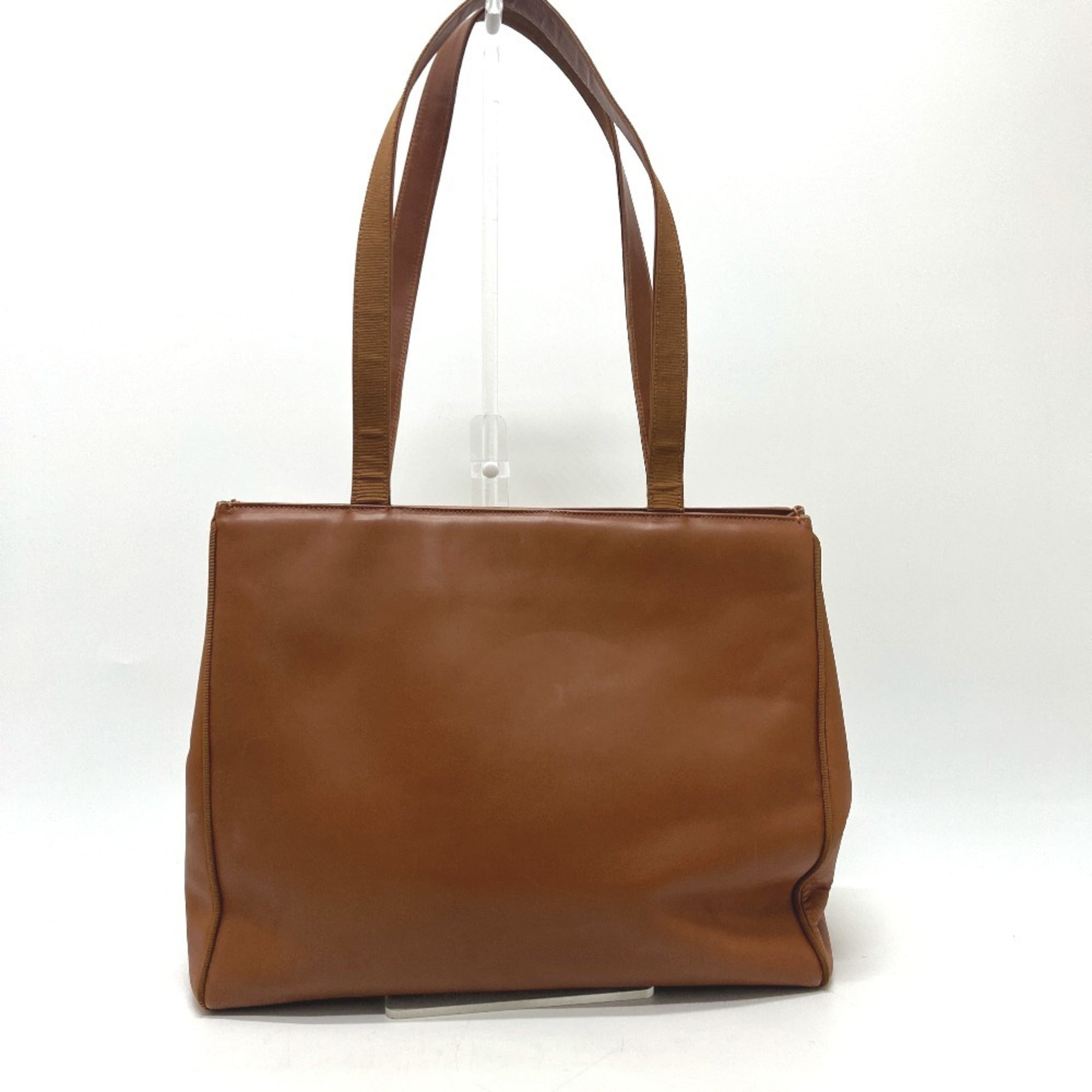 Salvatore Ferragamo Brown Leather Handbag Tote Bag (Pre-Owned)