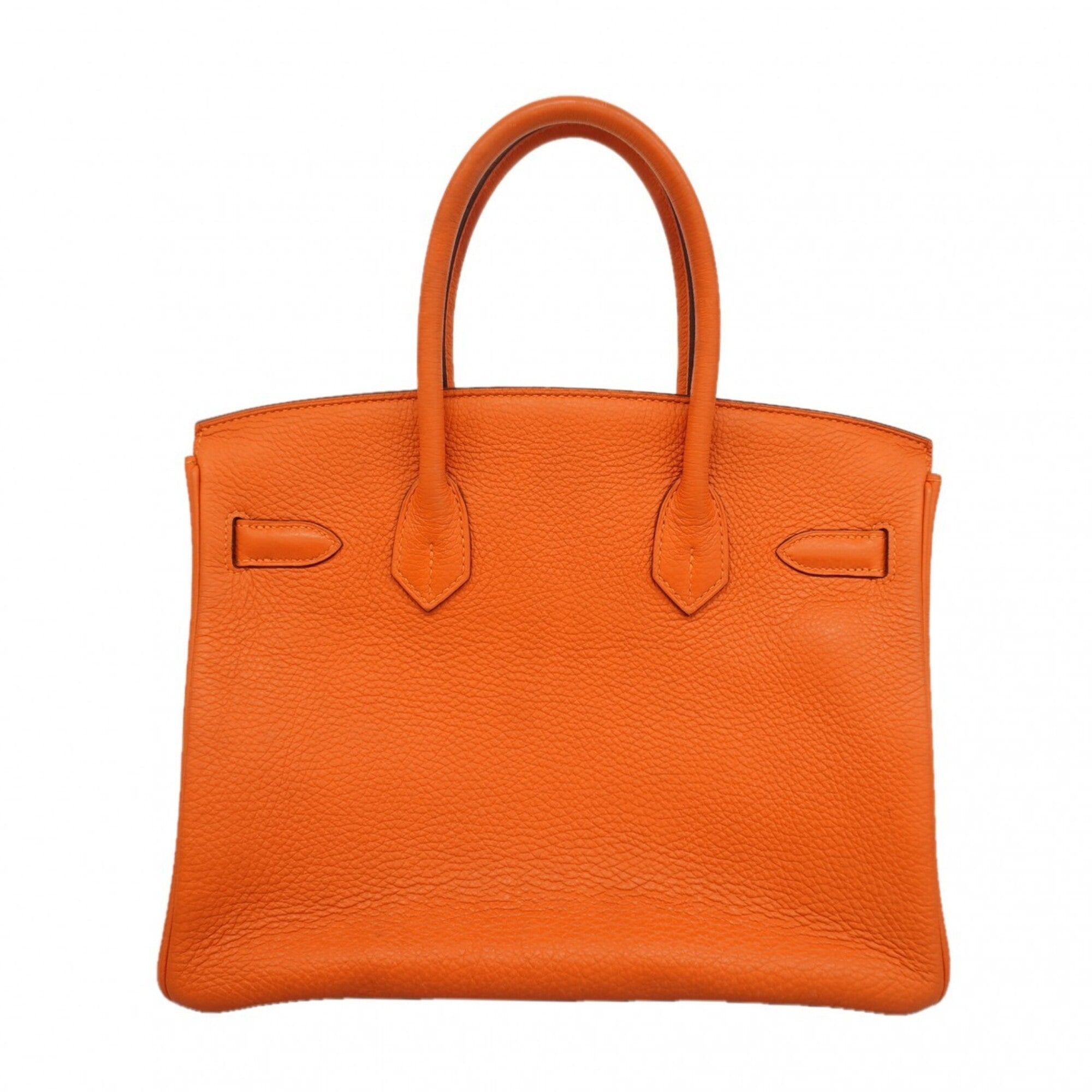 Hermes Orange Togo Leather Handbag (Pre-Owned)
