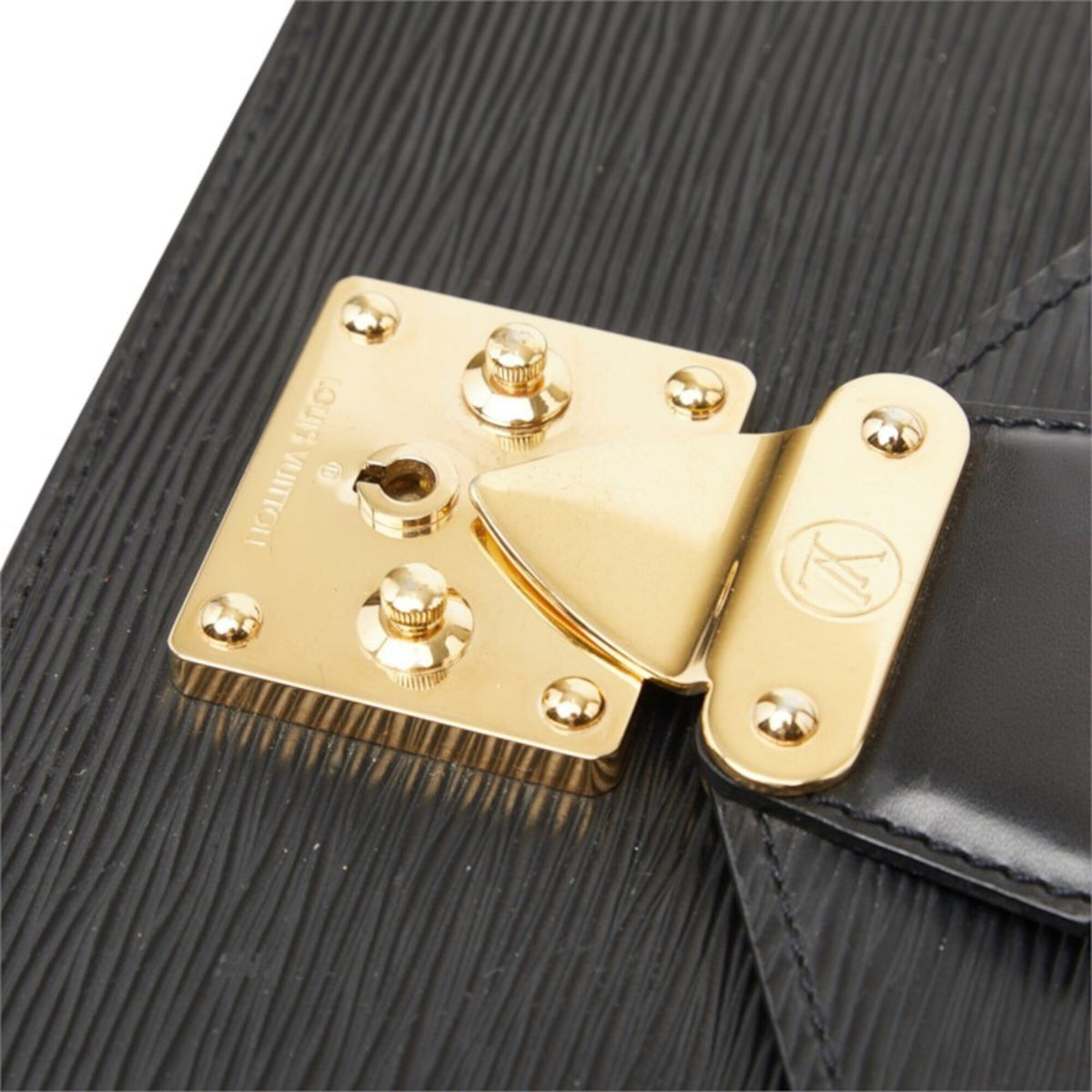Louis Vuitton Epi Black Noir Leather Clutch Bag Pochette (Pre-Owned)