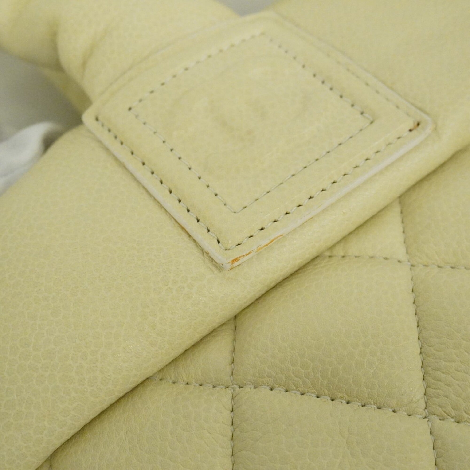 Chanel Light Green Grained Calfskin Tote Bag (Pre-Owned)