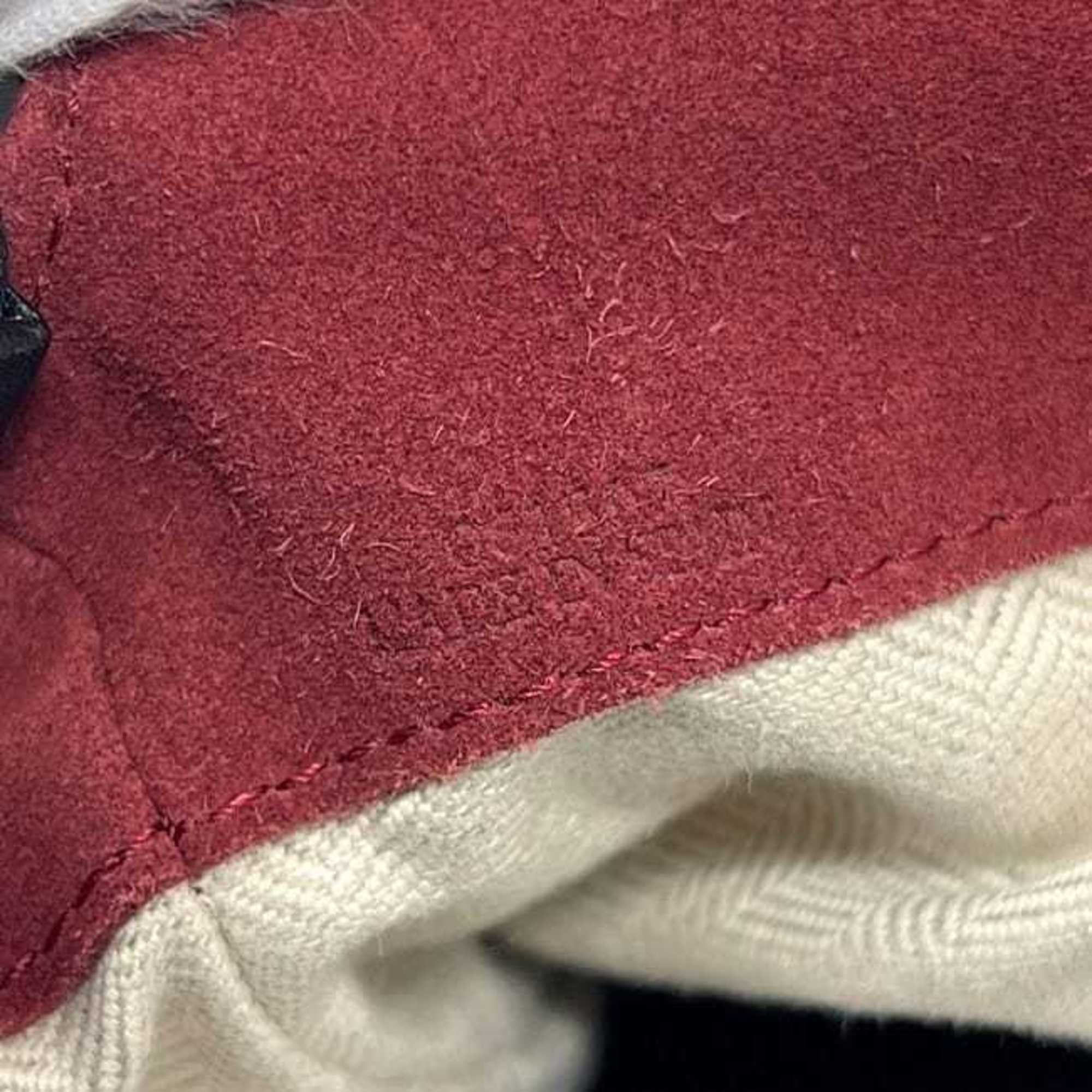 Loewe Red Color Suede Leather Shoulder Bag Tote Bag (Pre-Owned)
