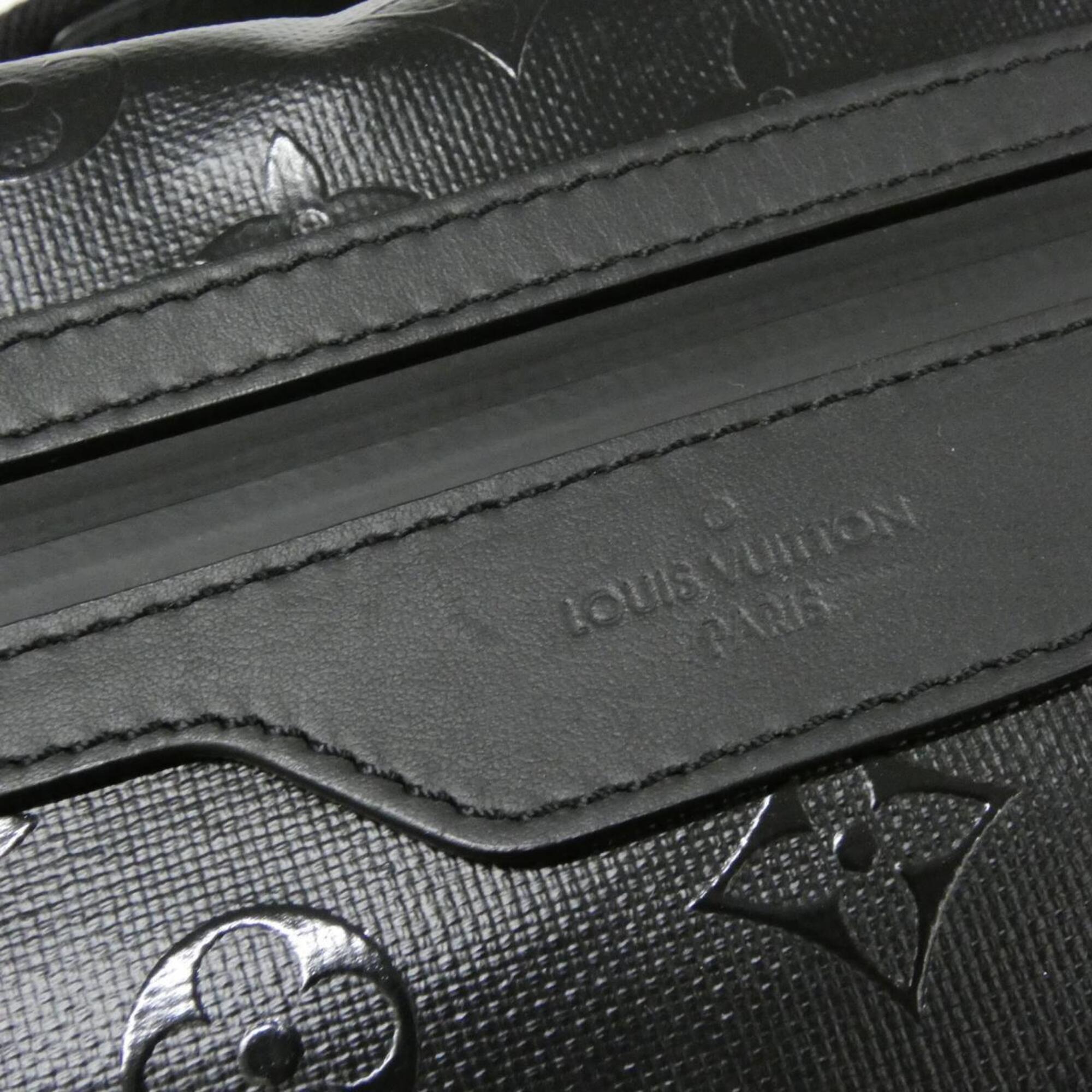 Louis Vuitton Monogram Black Coated Canvas Backpack (Pre-Owned)