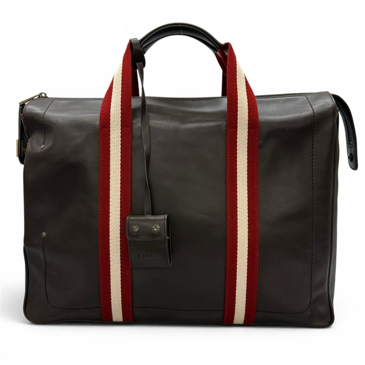 Bally Dark Brown Leather Briefcase Tote Bag (Pre-Owned)