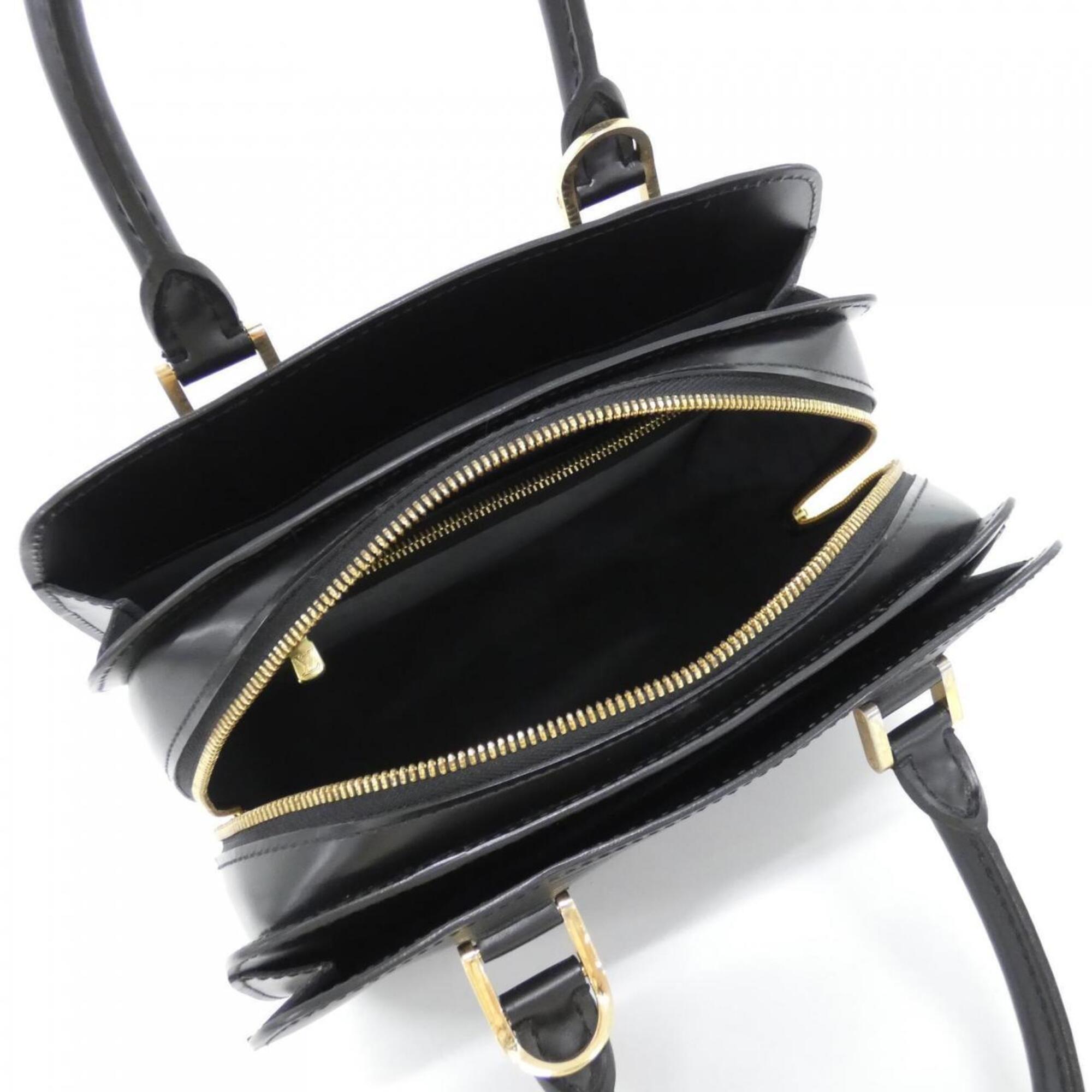 Louis Vuitton Black Leather Handbag (Pre-Owned)