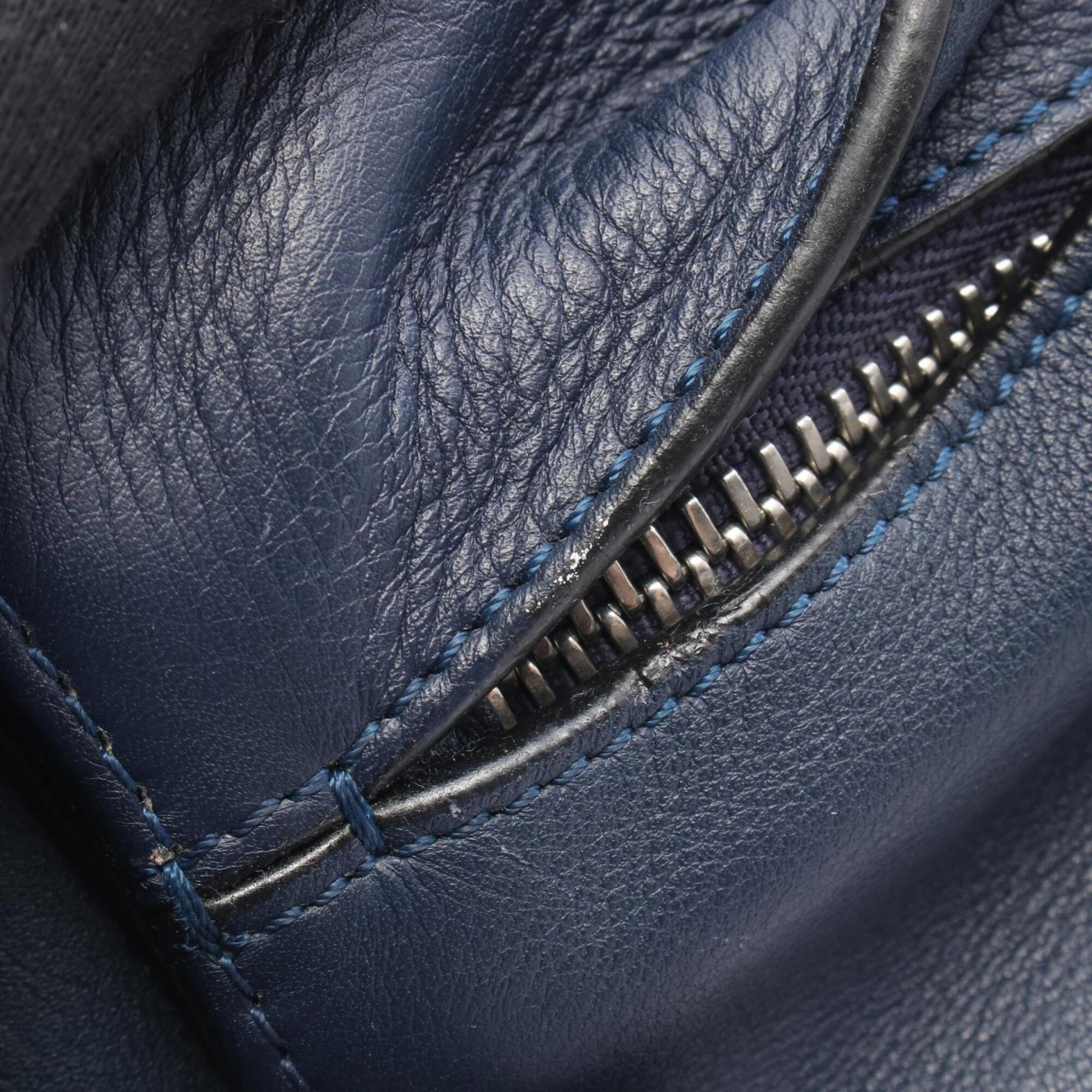Loewe Navy Leather Fanny Pack Handbag (Pre-Owned)